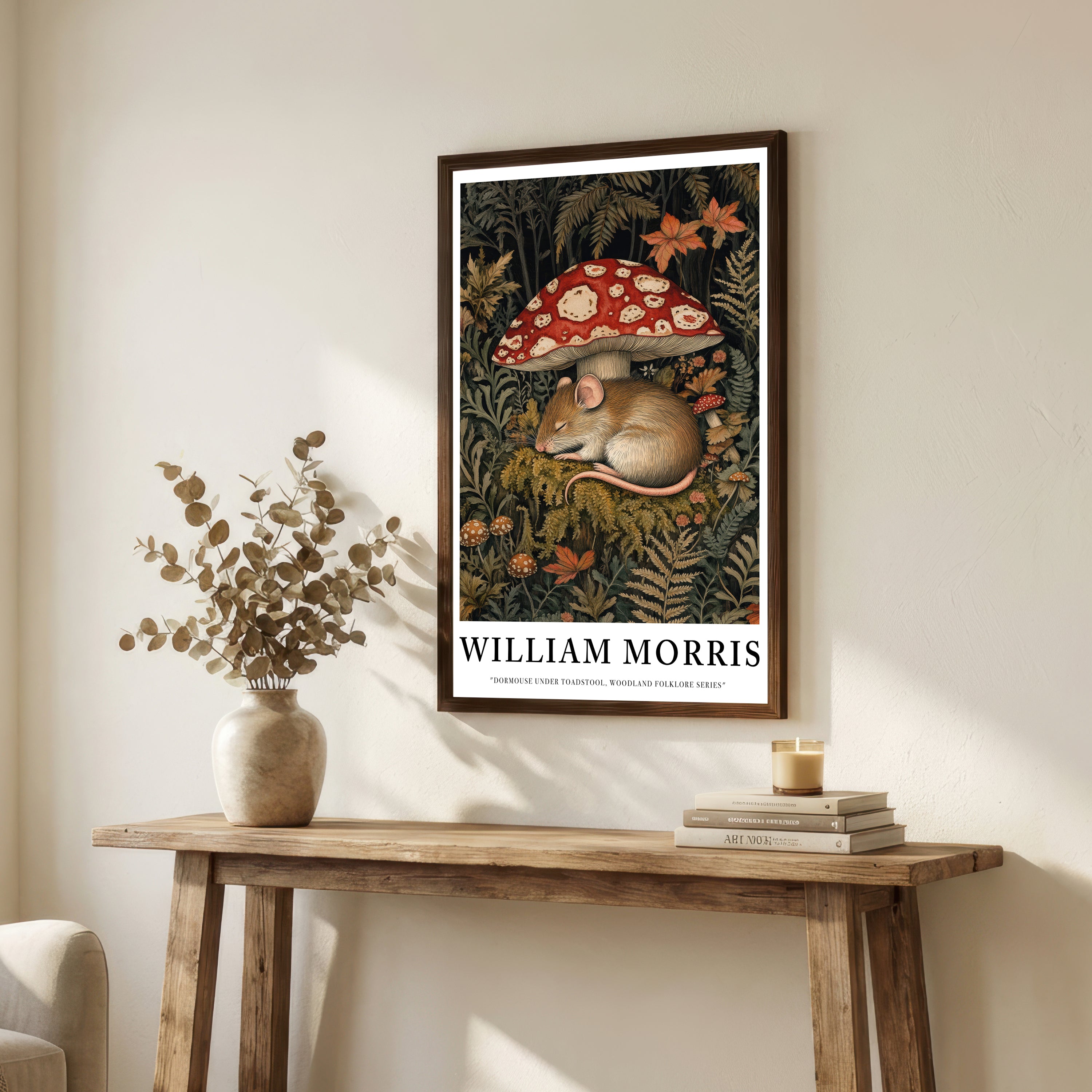 William Morris Inspired Dormouse Art Print
