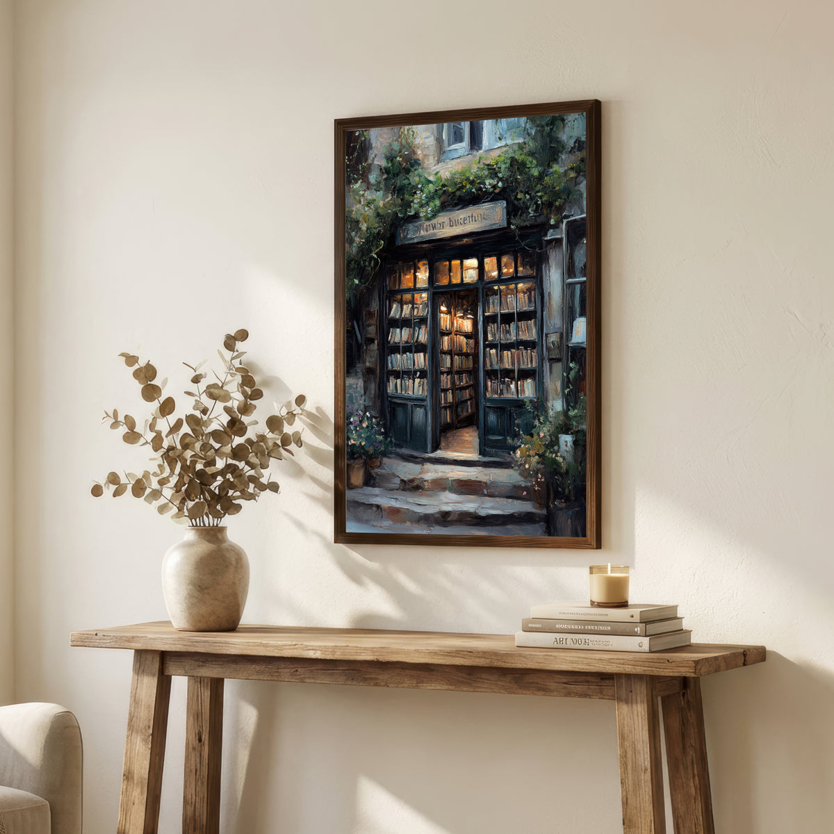 Ivy-Covered Bookshop Art Print