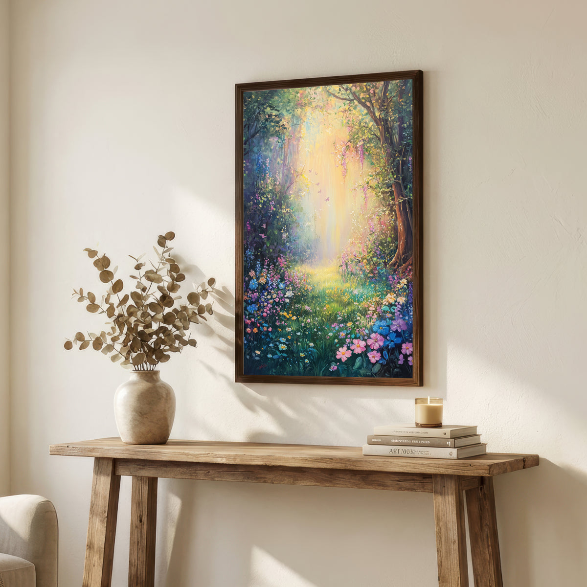 Enchanted Woodland Flower Meadow Art Print