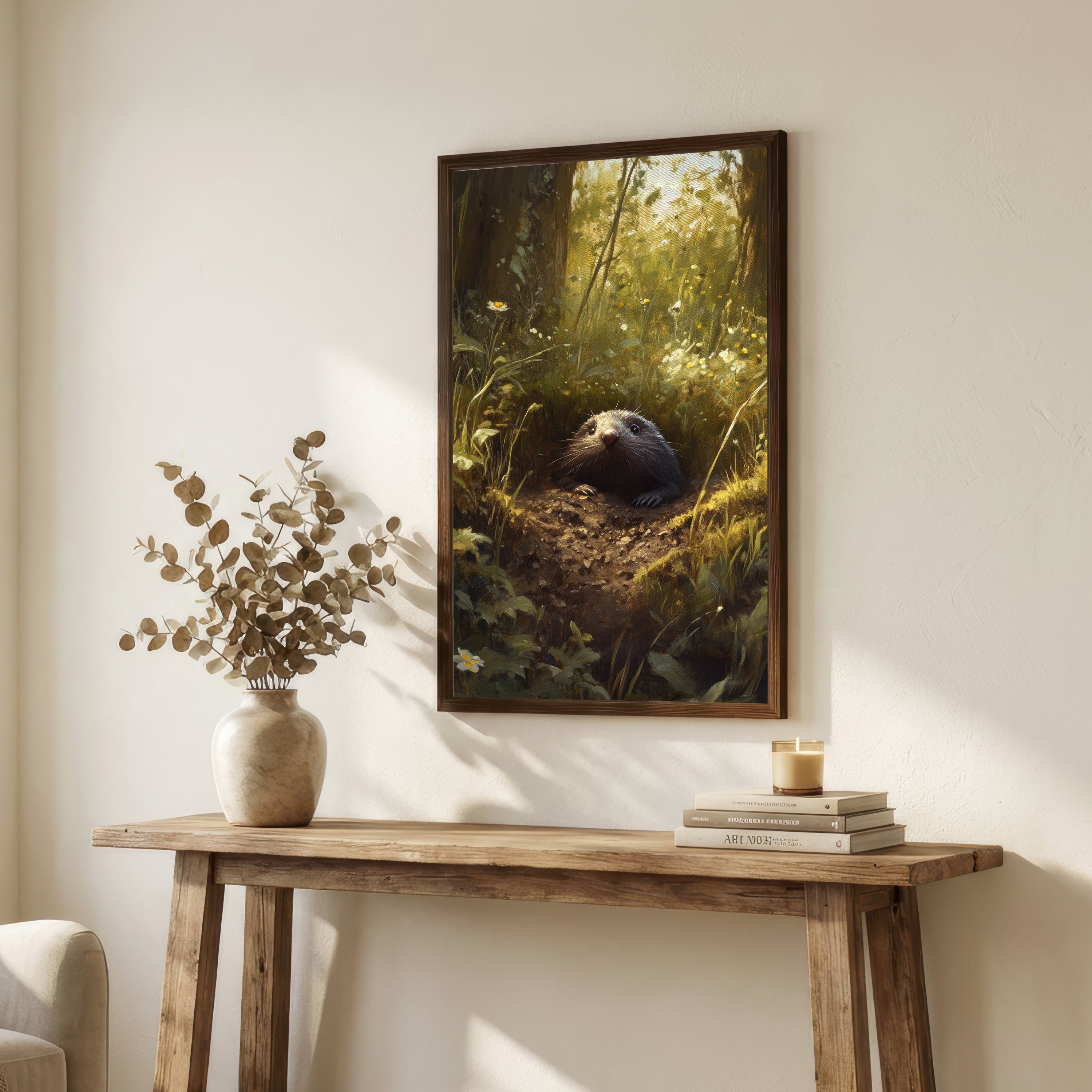 Woodland Otter Art Print
