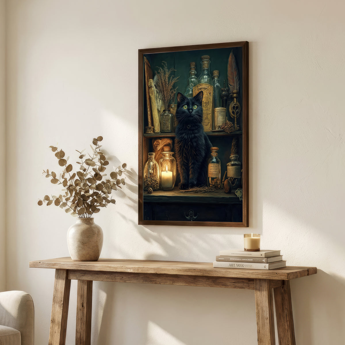 Black Cat Apothecary Art Print