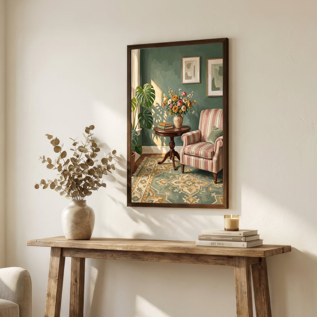 Vintage Floral Sitting Room Art Print