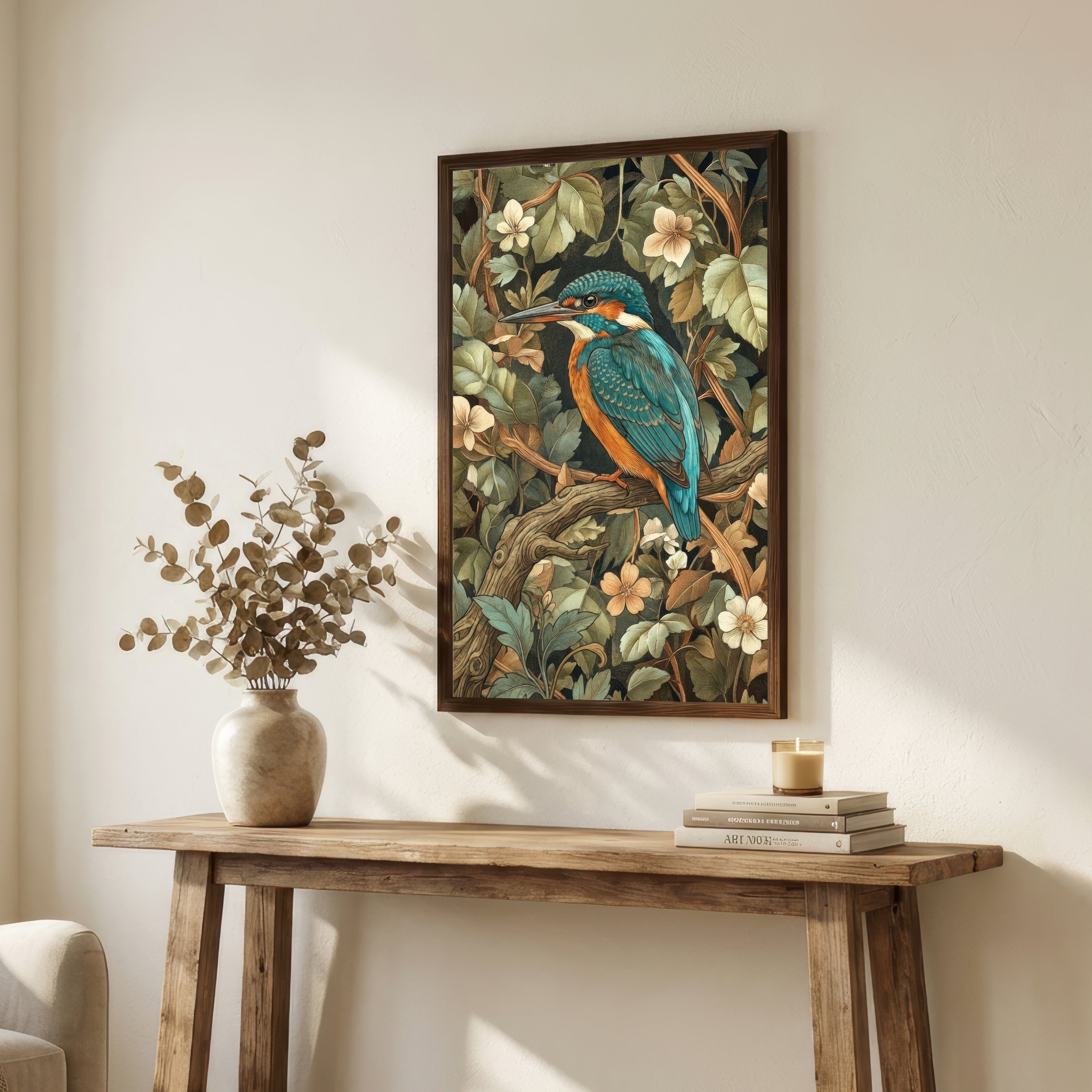 Kingfisher Botanical Art Print