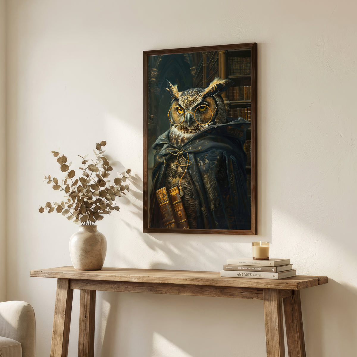 Wizard Owl Dark Academia Art Print