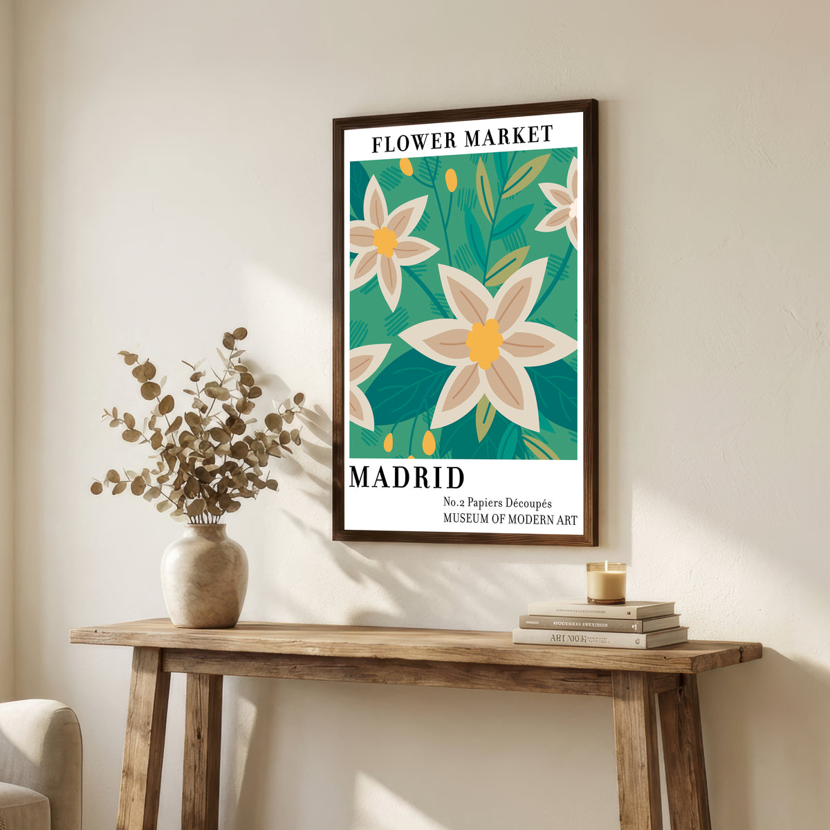 Madrid Flower Market Art Print