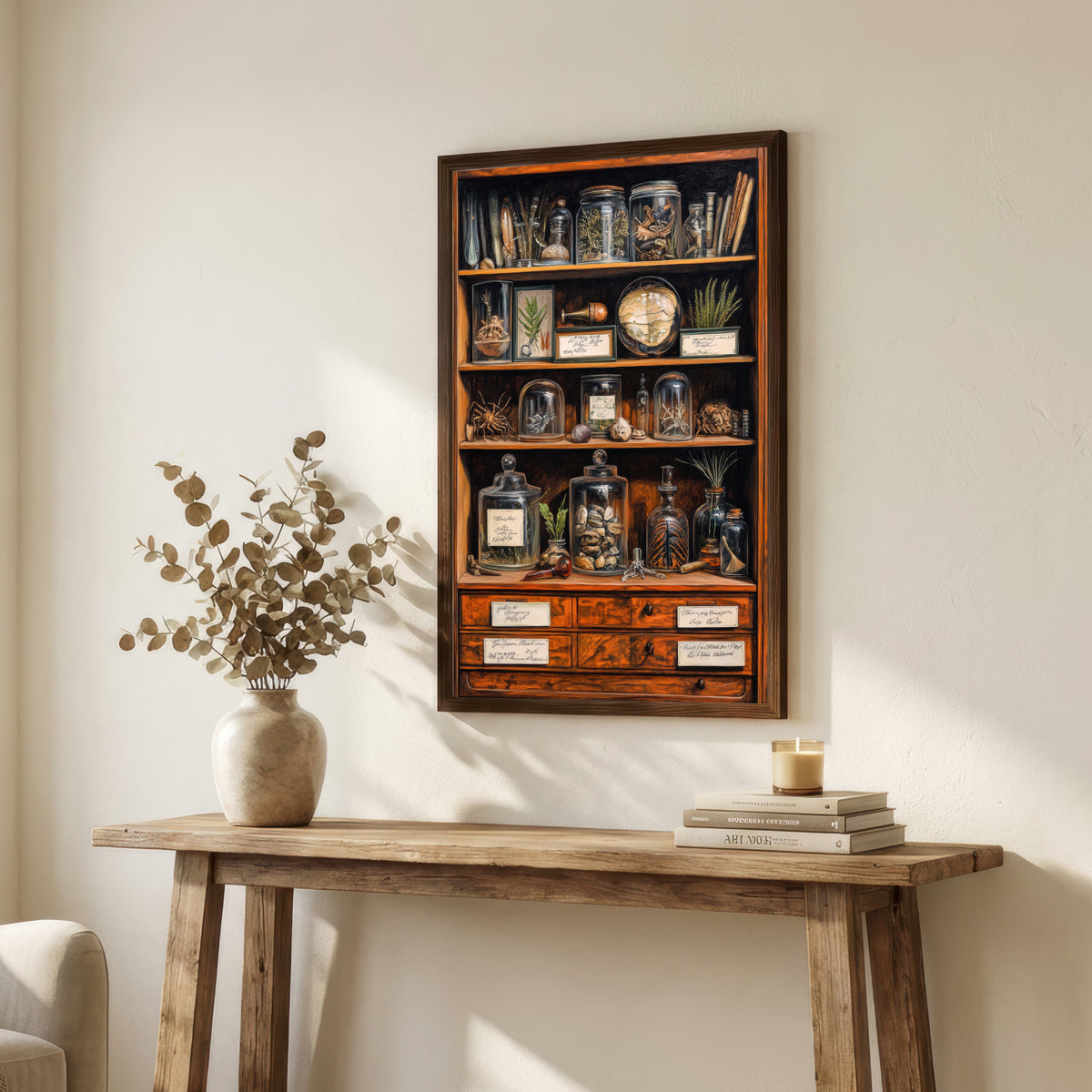 Apothecary Cabinet Dark Academia Art Print