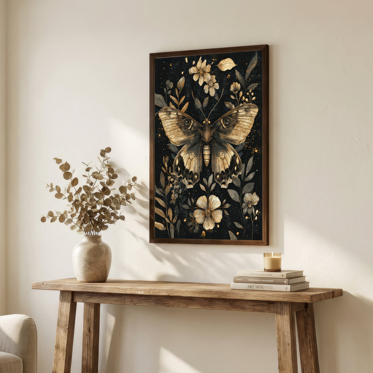 Botanical Moth Vintage Art Print