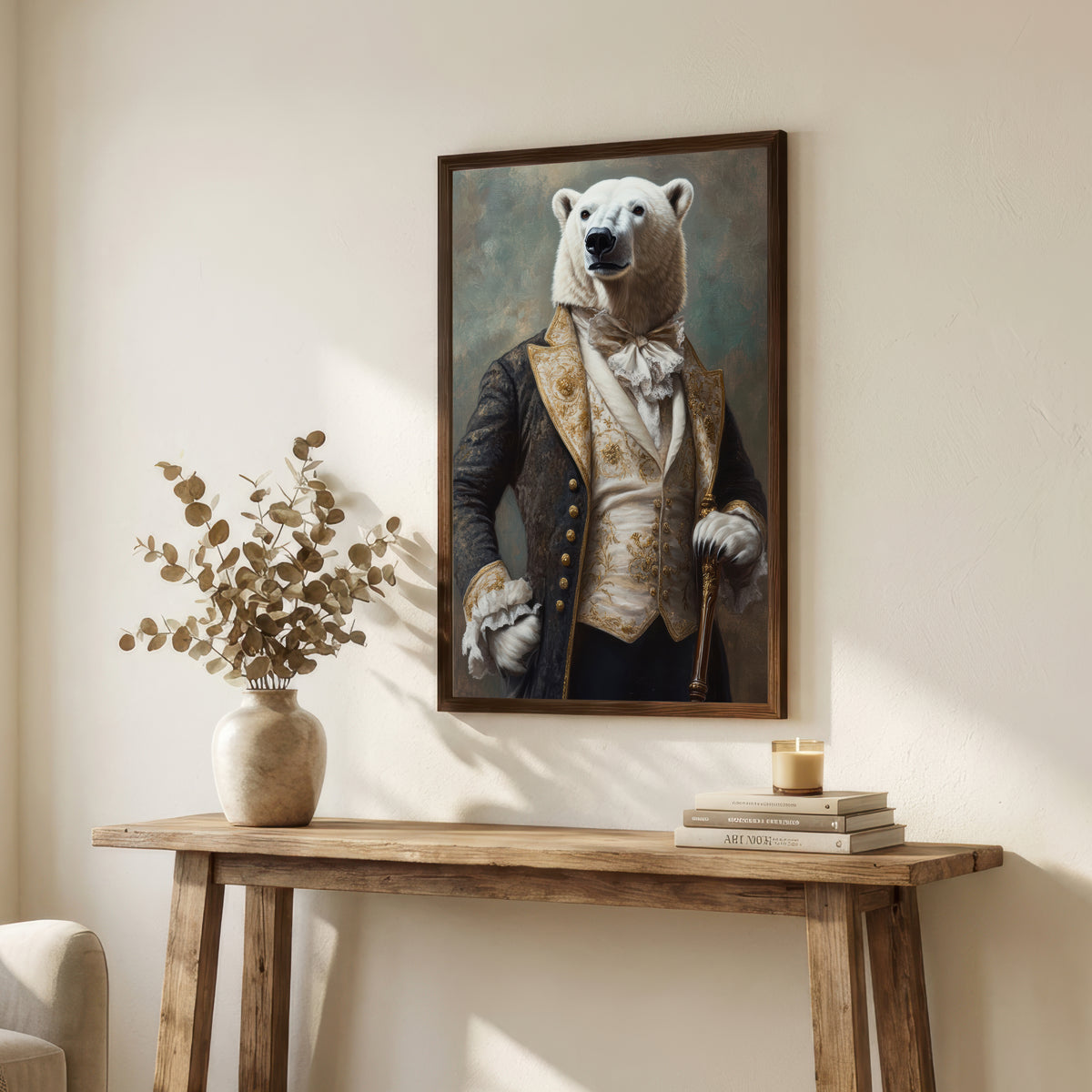 Aristocratic Polar Bear Art Print