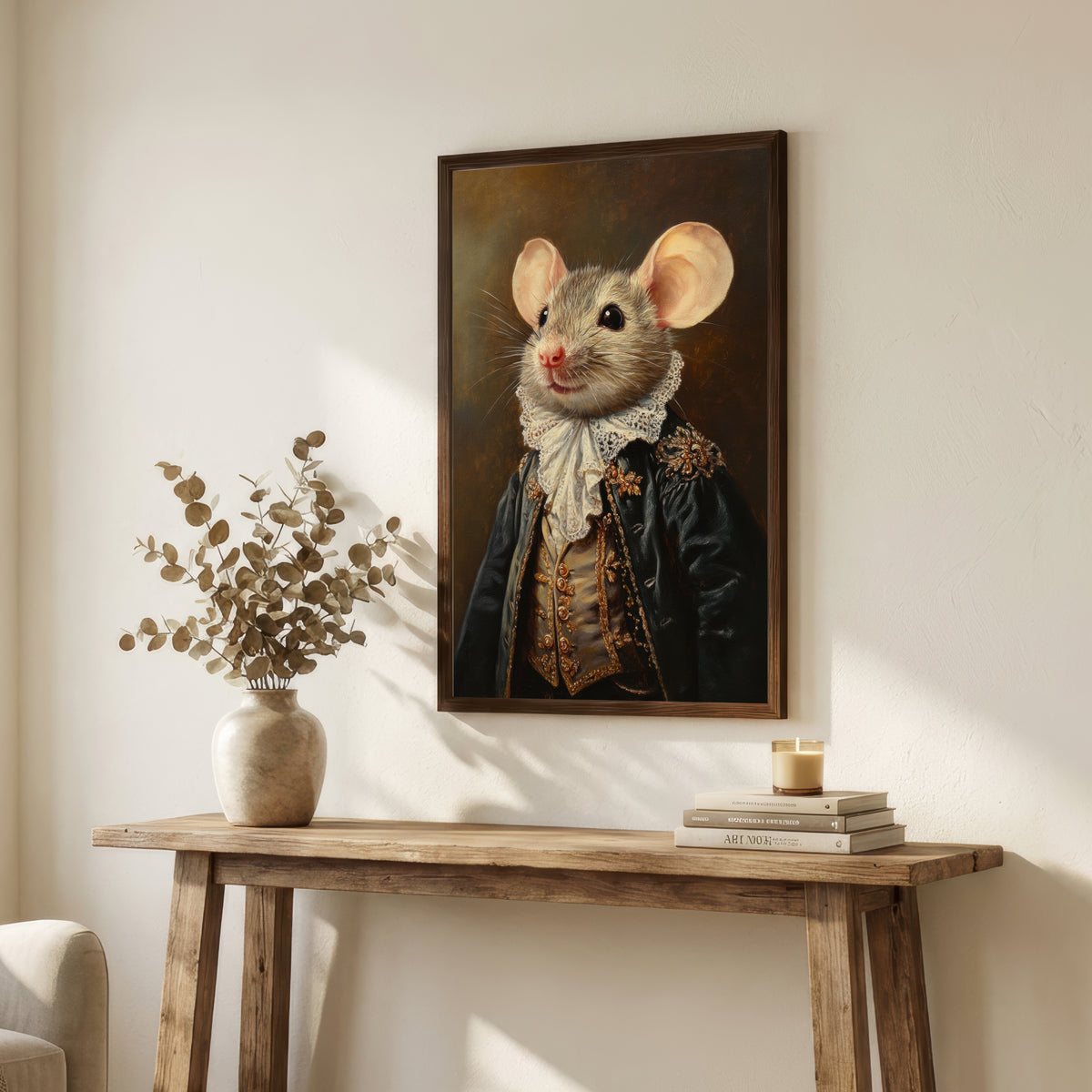 Dapper Mouse Dark Academia Art Print