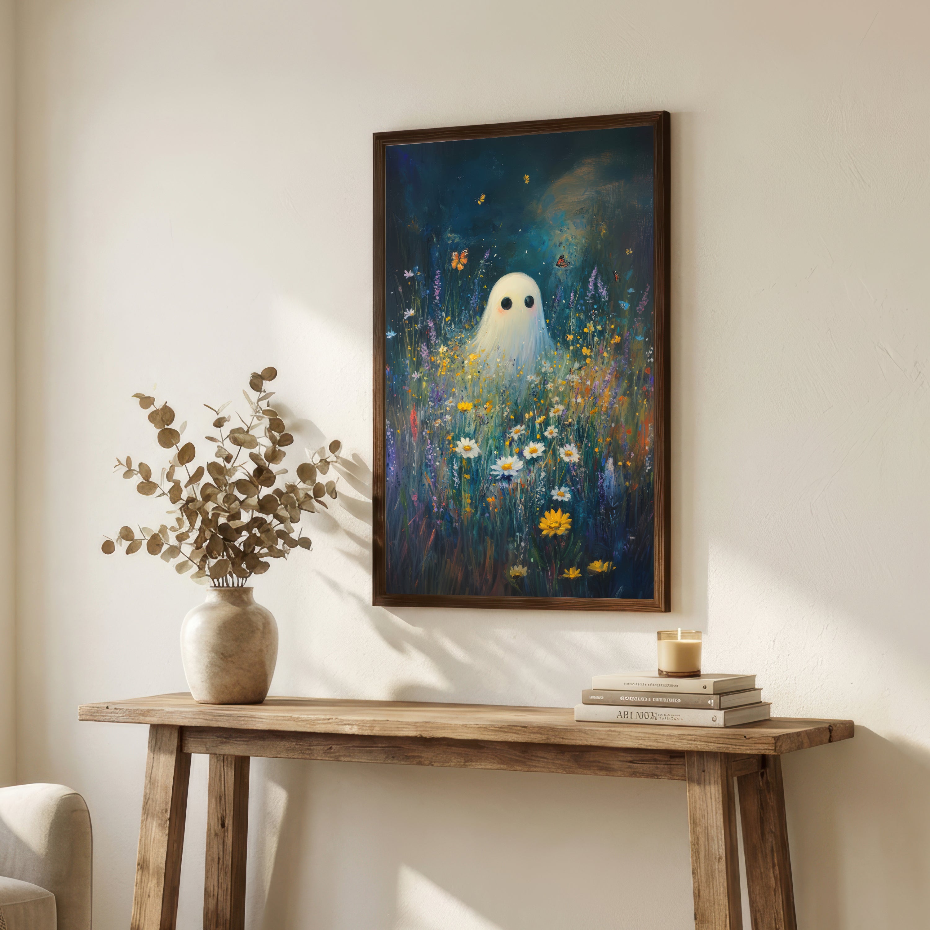 Ghost in Wildflower Meadow Art Print