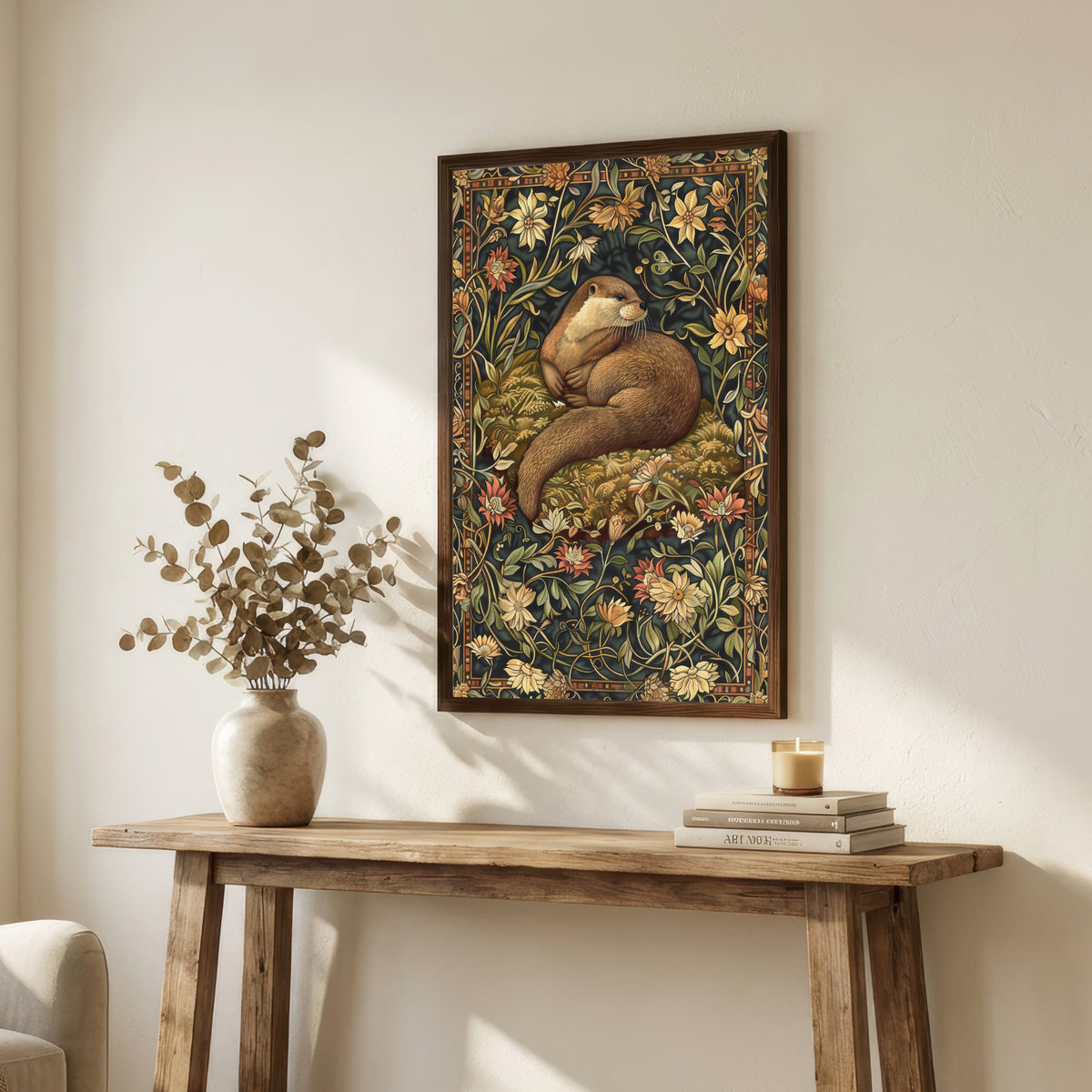 Otter William Morris Inspired Art Print