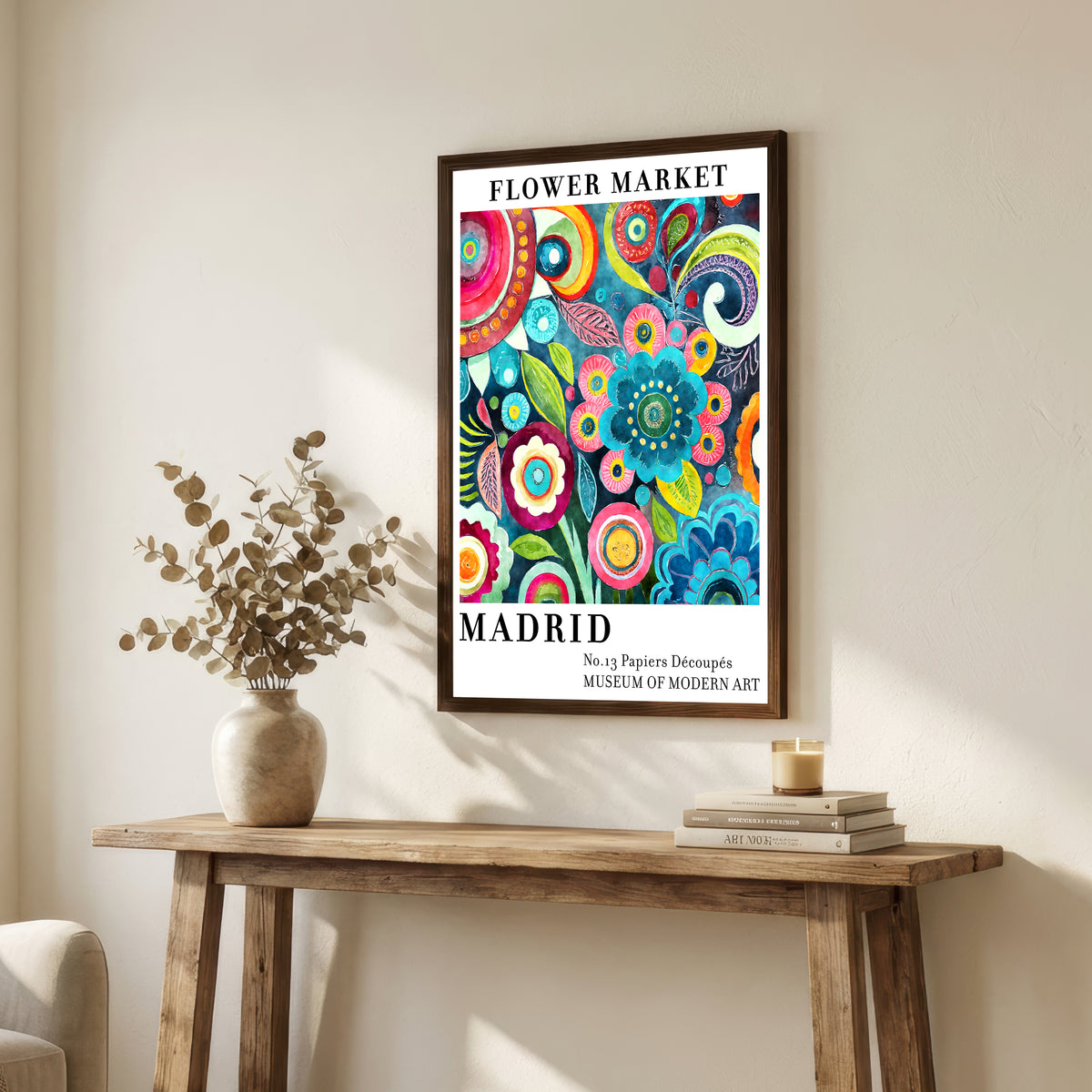 Madrid Flower Market Art Print