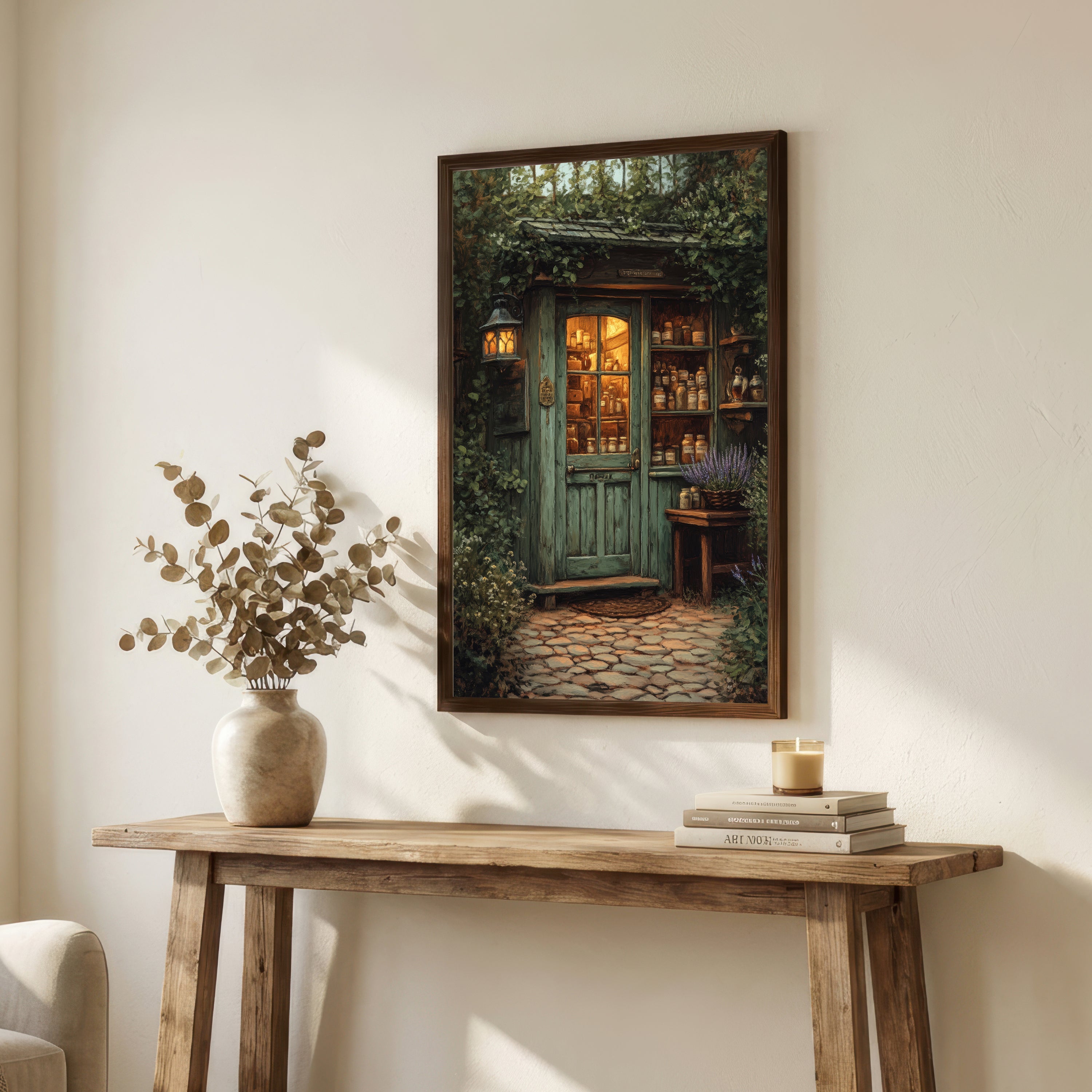 Woodland Apothecary Cottage Art Print