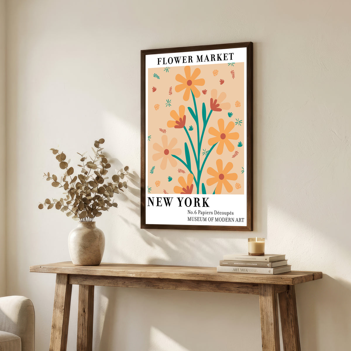 Flower Market Cut Paper Art Print