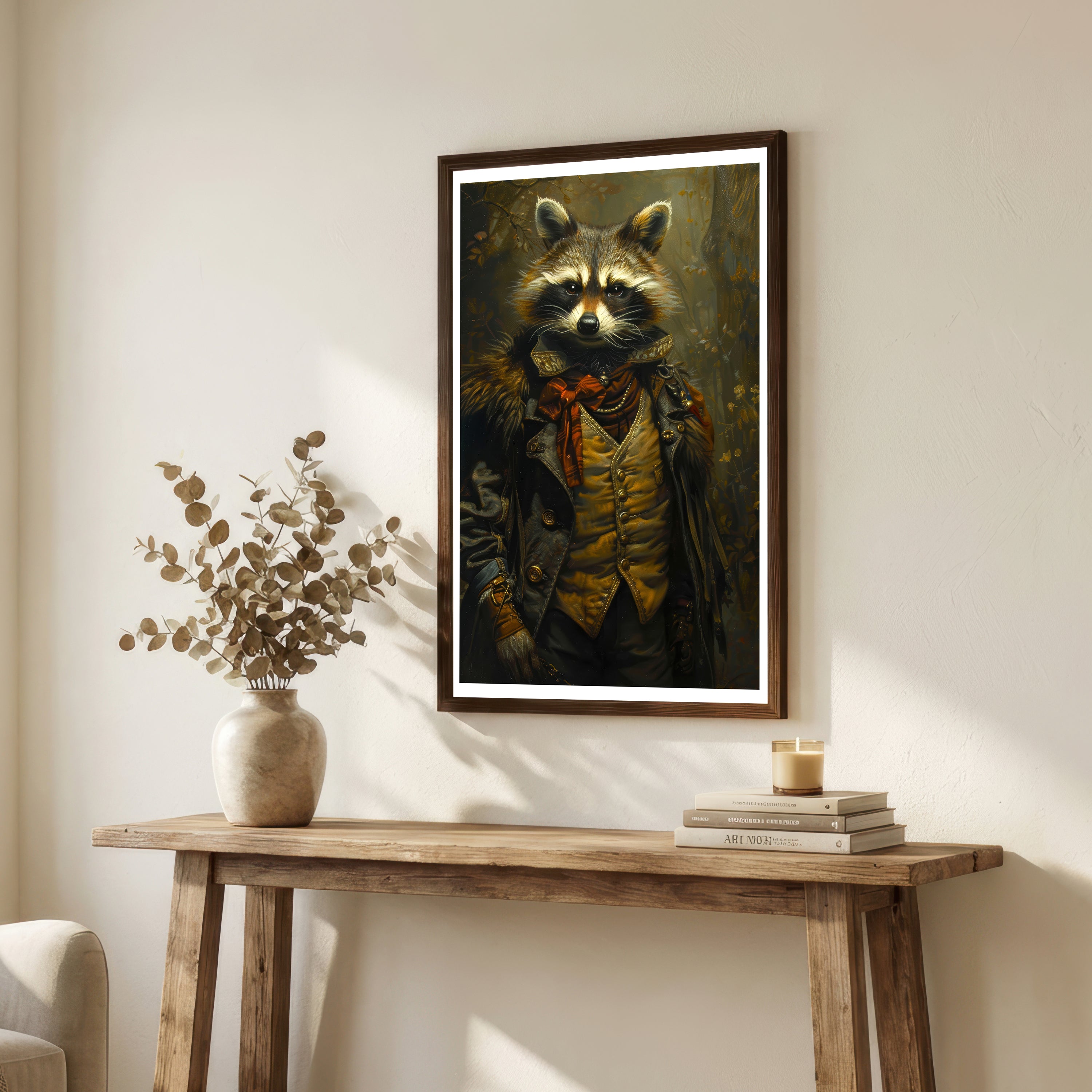 Steampunk Raccoon Portrait Art Print