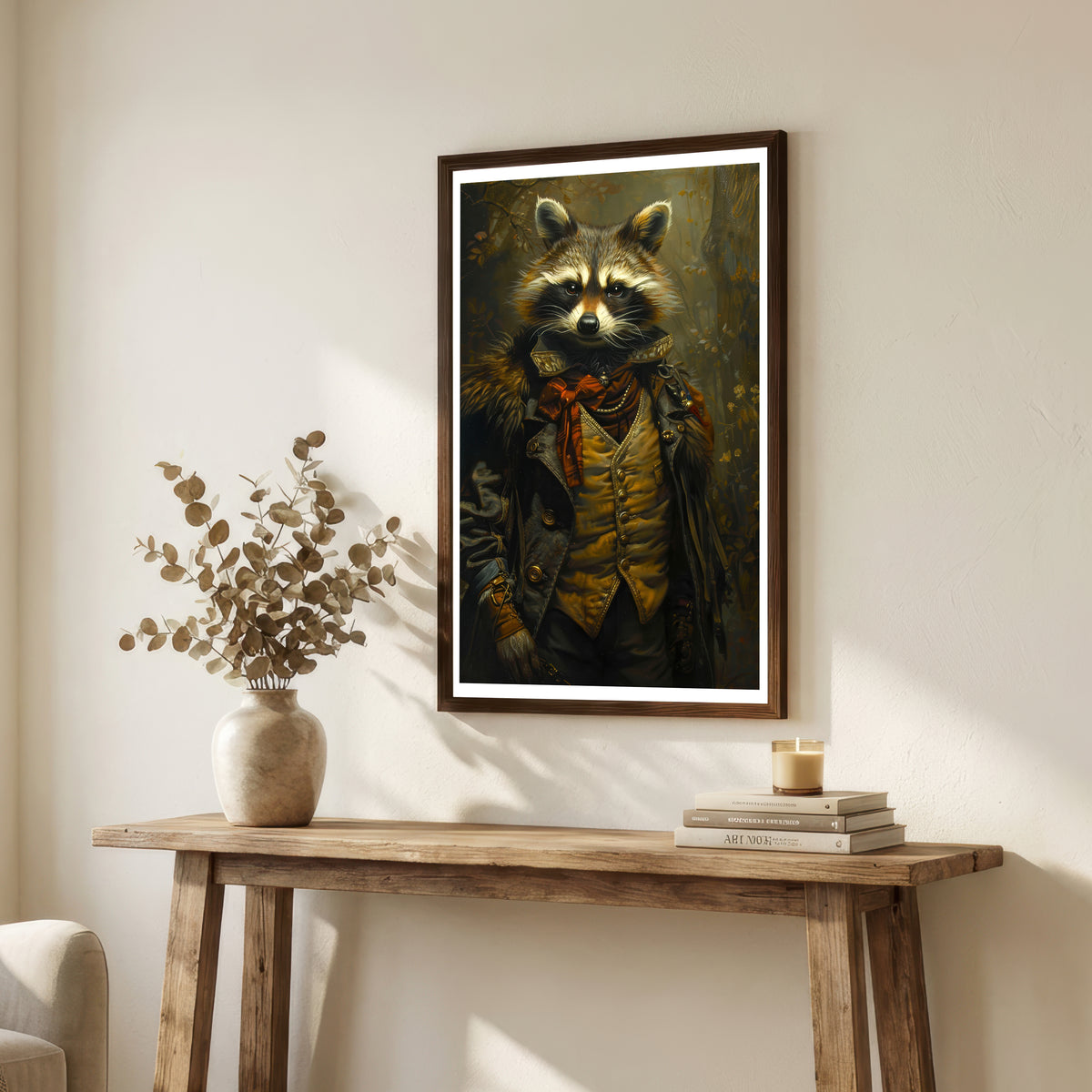 Steampunk Raccoon Portrait Art Print