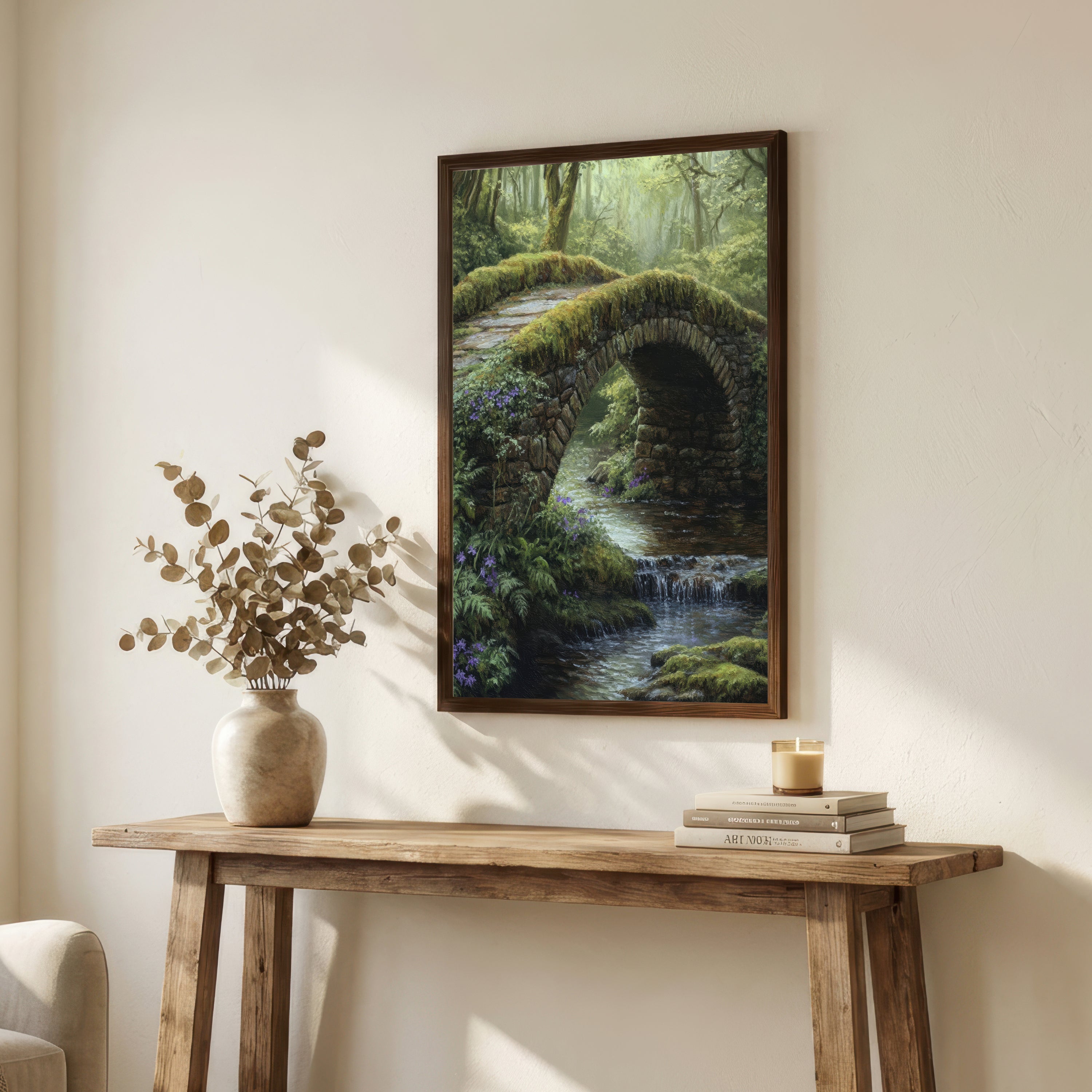 Mossy Woodland Stream Art Print