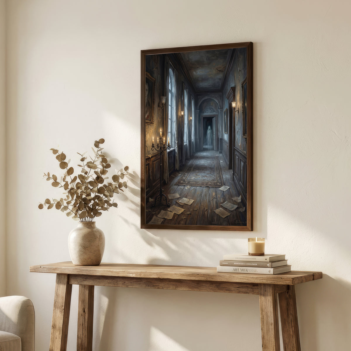 Ghostly Gothic Hallway Art Print