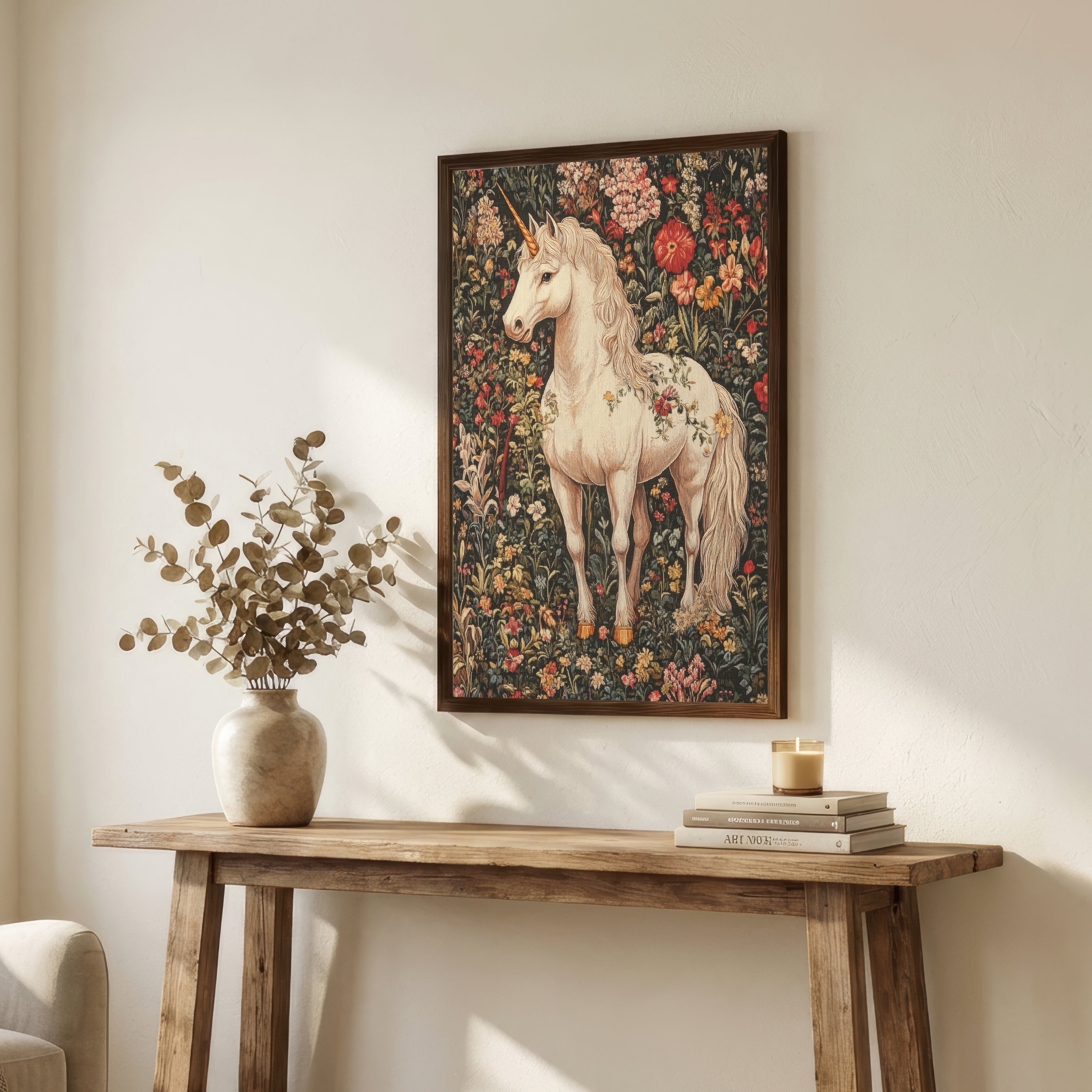 Floral Unicorn Art Print