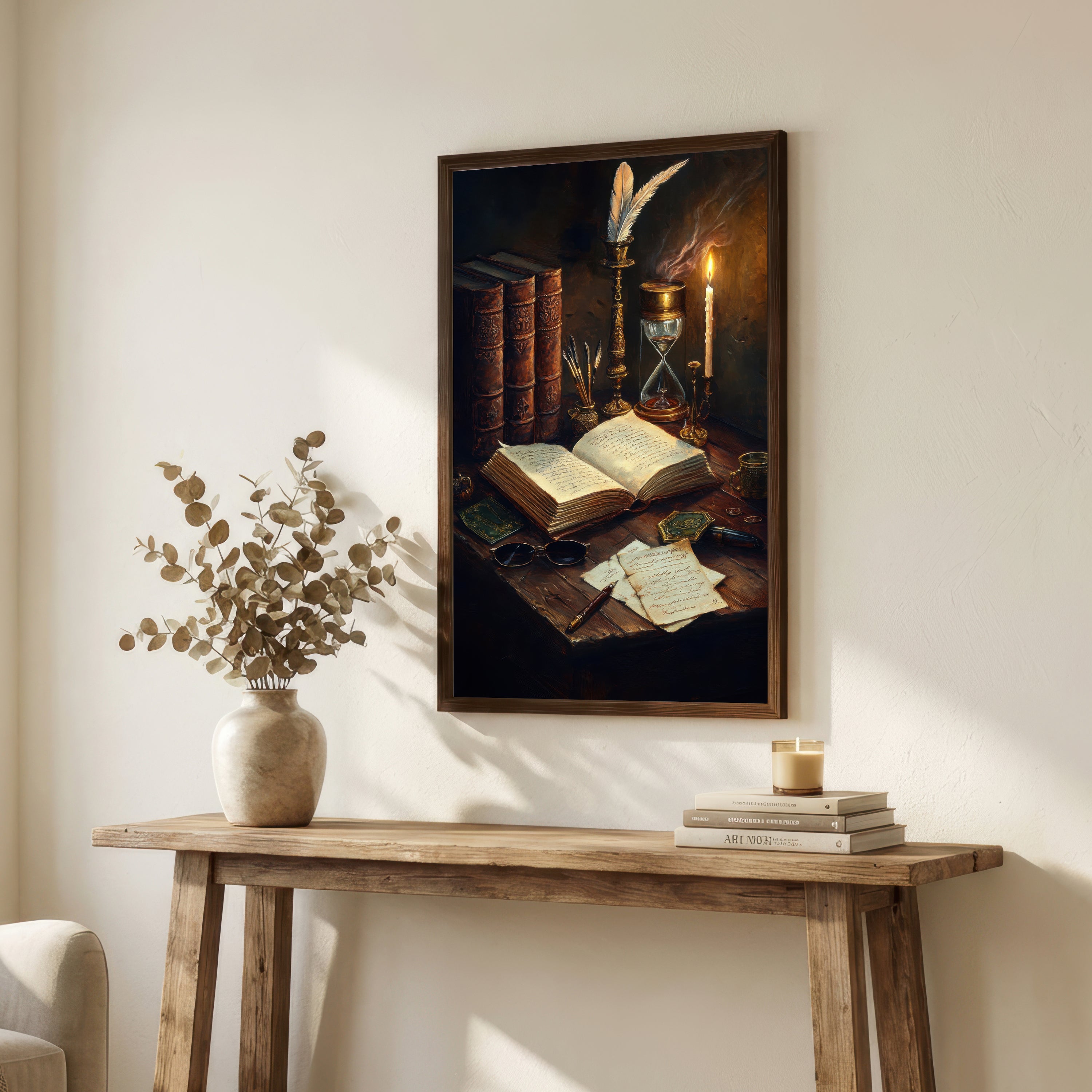 Dark Academia Writing Desk Art Print