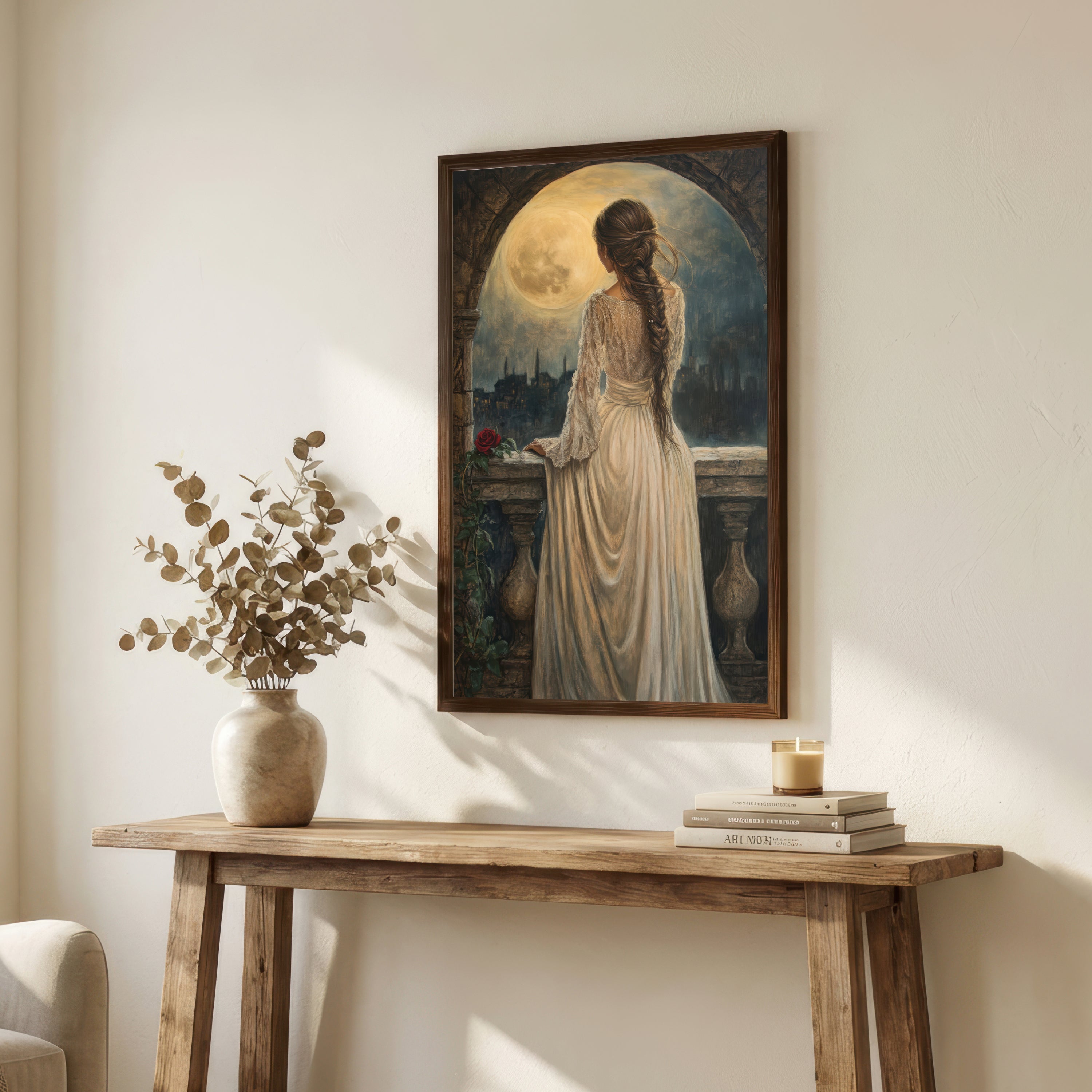 Moonlit Woman Gothic Art Print