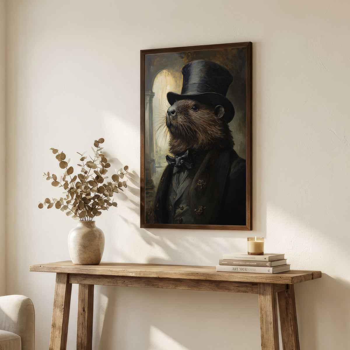 Dapper Otter Dark Academia Art Print