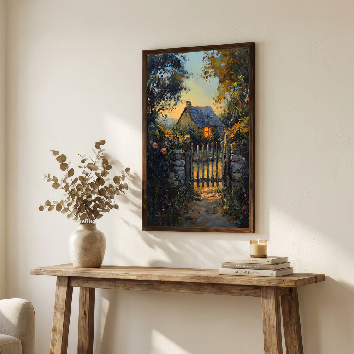 Cottage Garden Gate Art Print