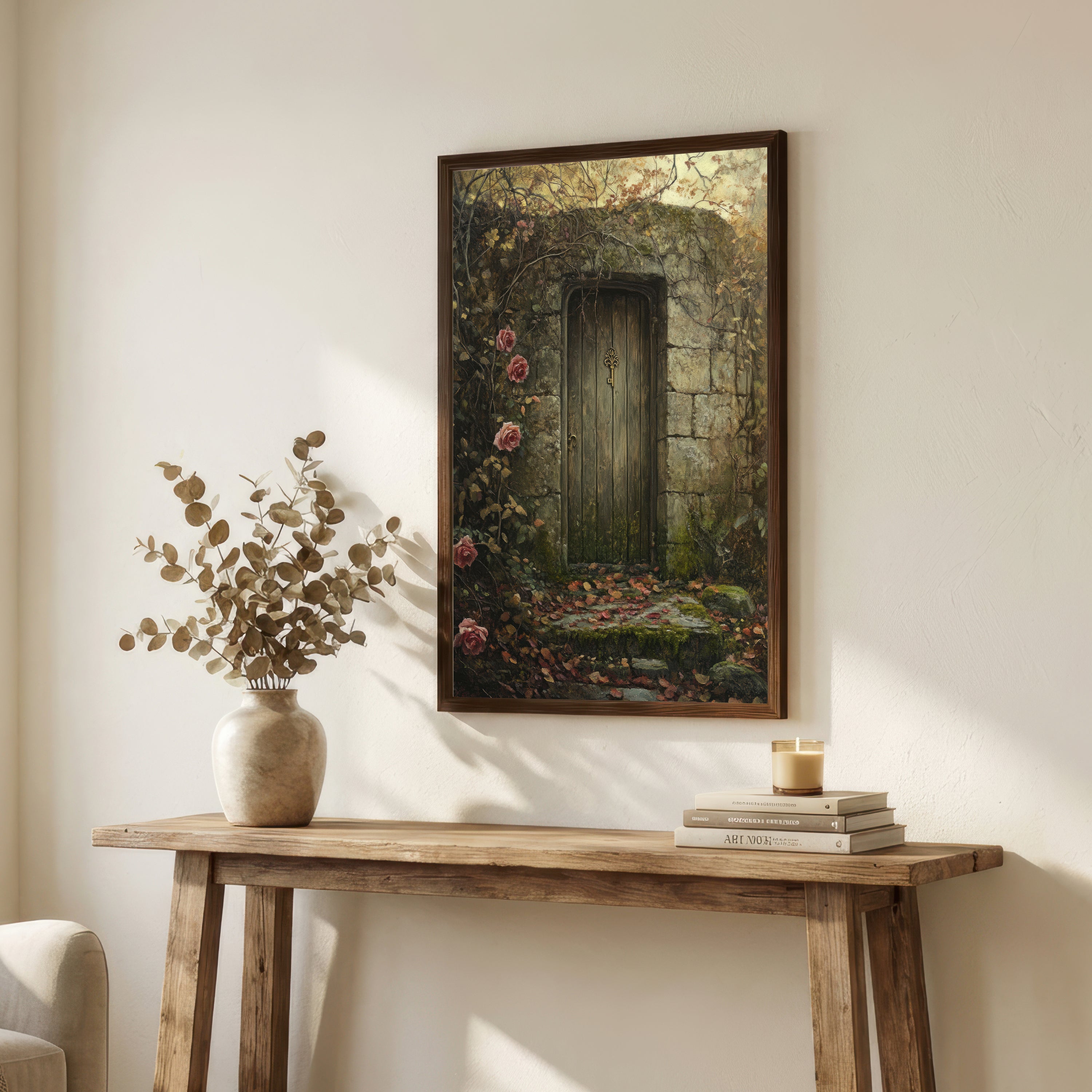 Gothic Woodland Door Art Print