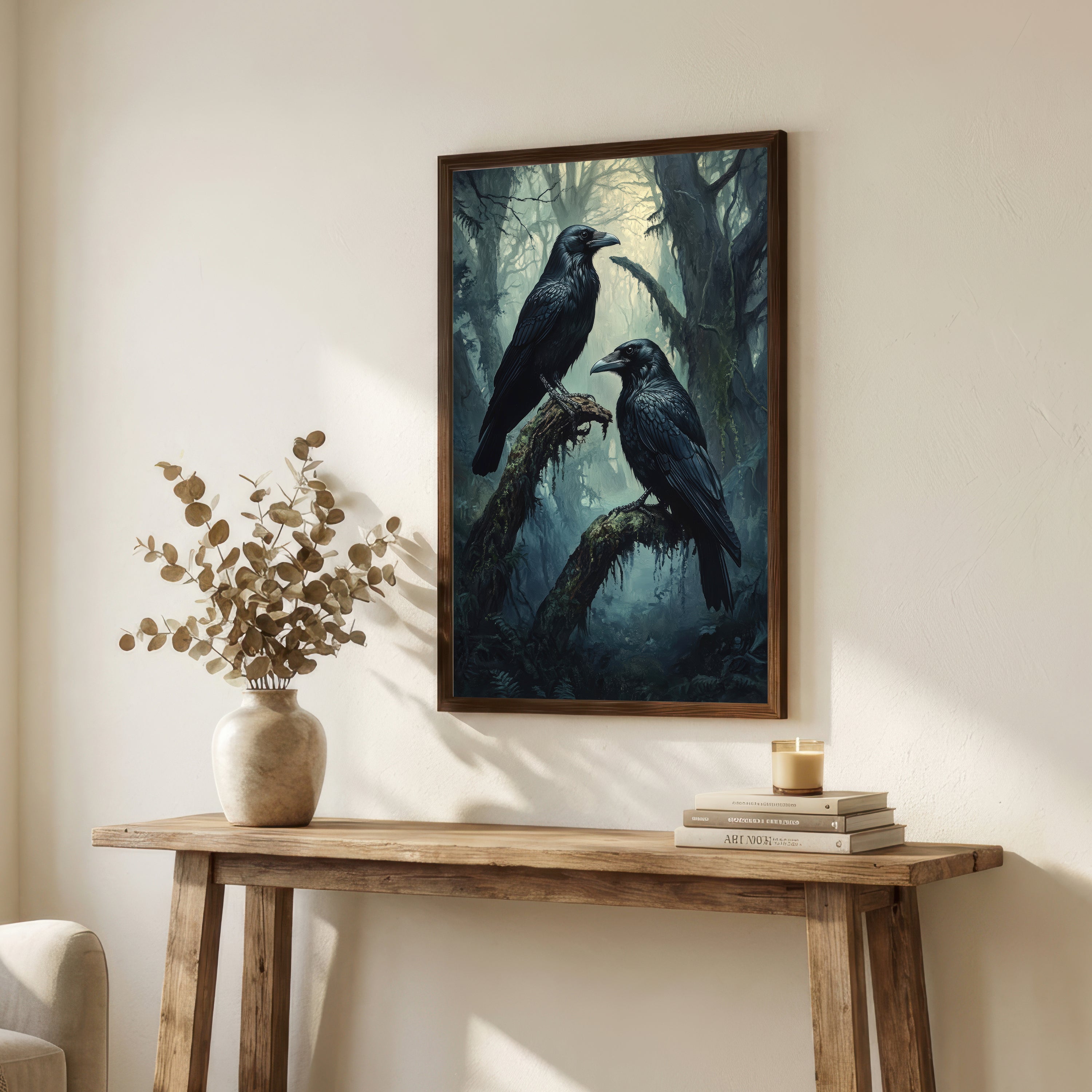 Ravens in the Forest Art Print
