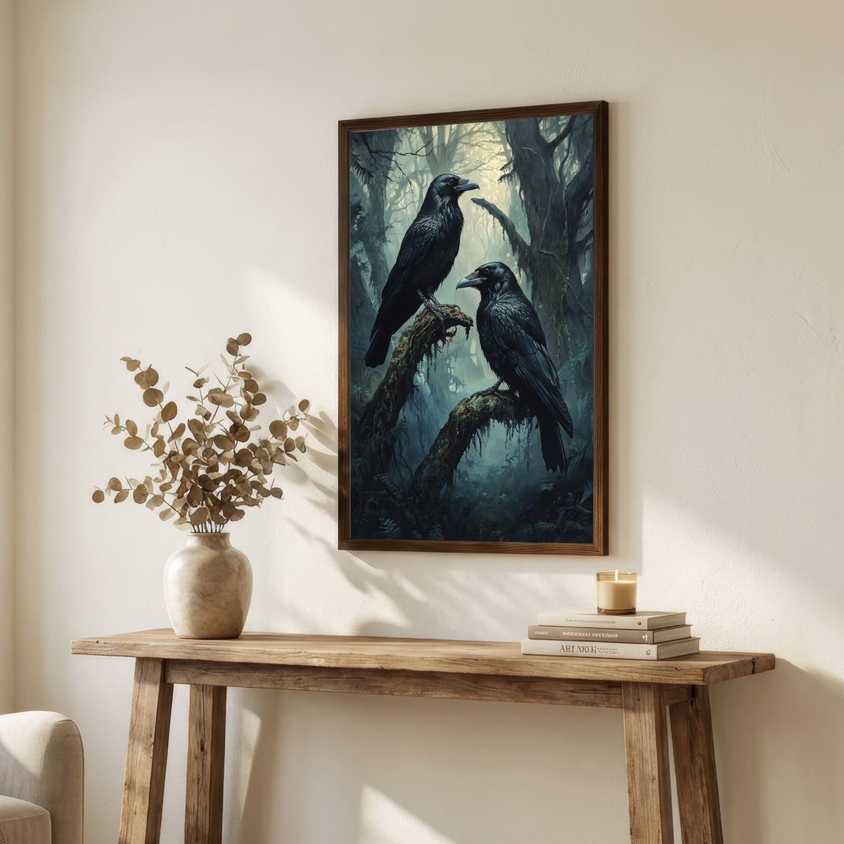 Ravens in the Forest Art Print