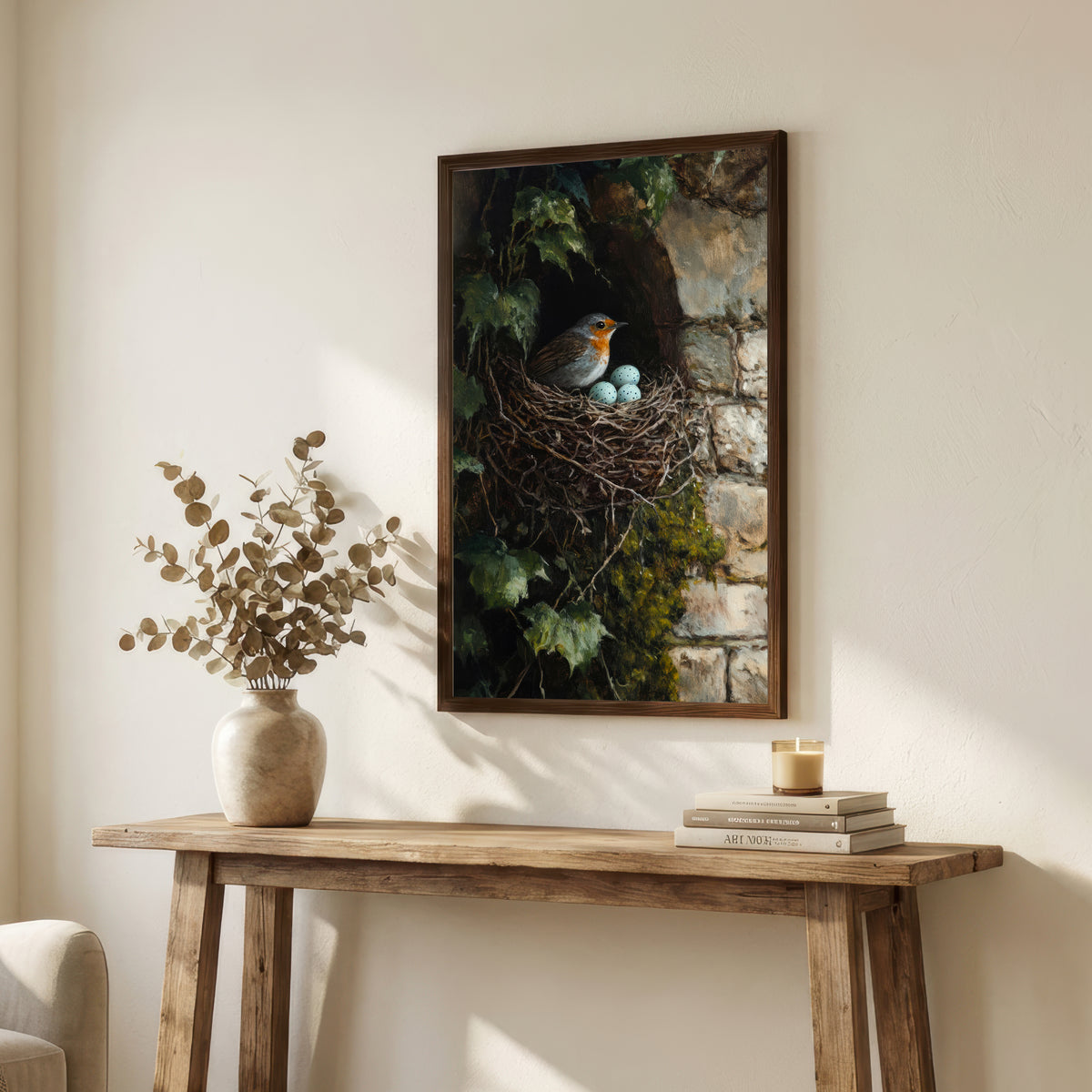Robin Nest Painterly Art Print