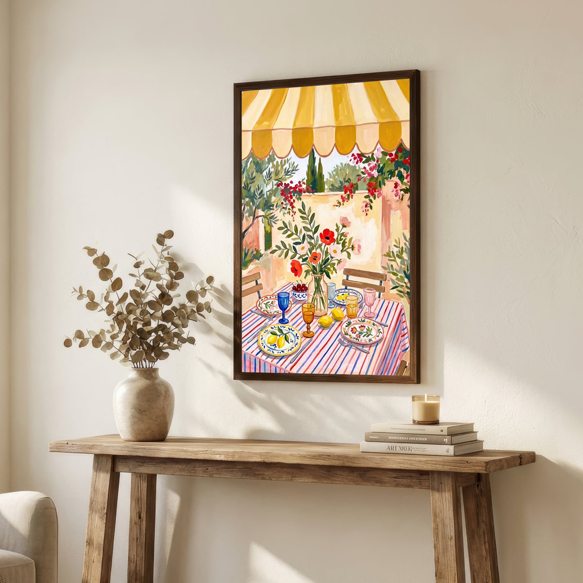 Mediterranean Garden Table Art Print