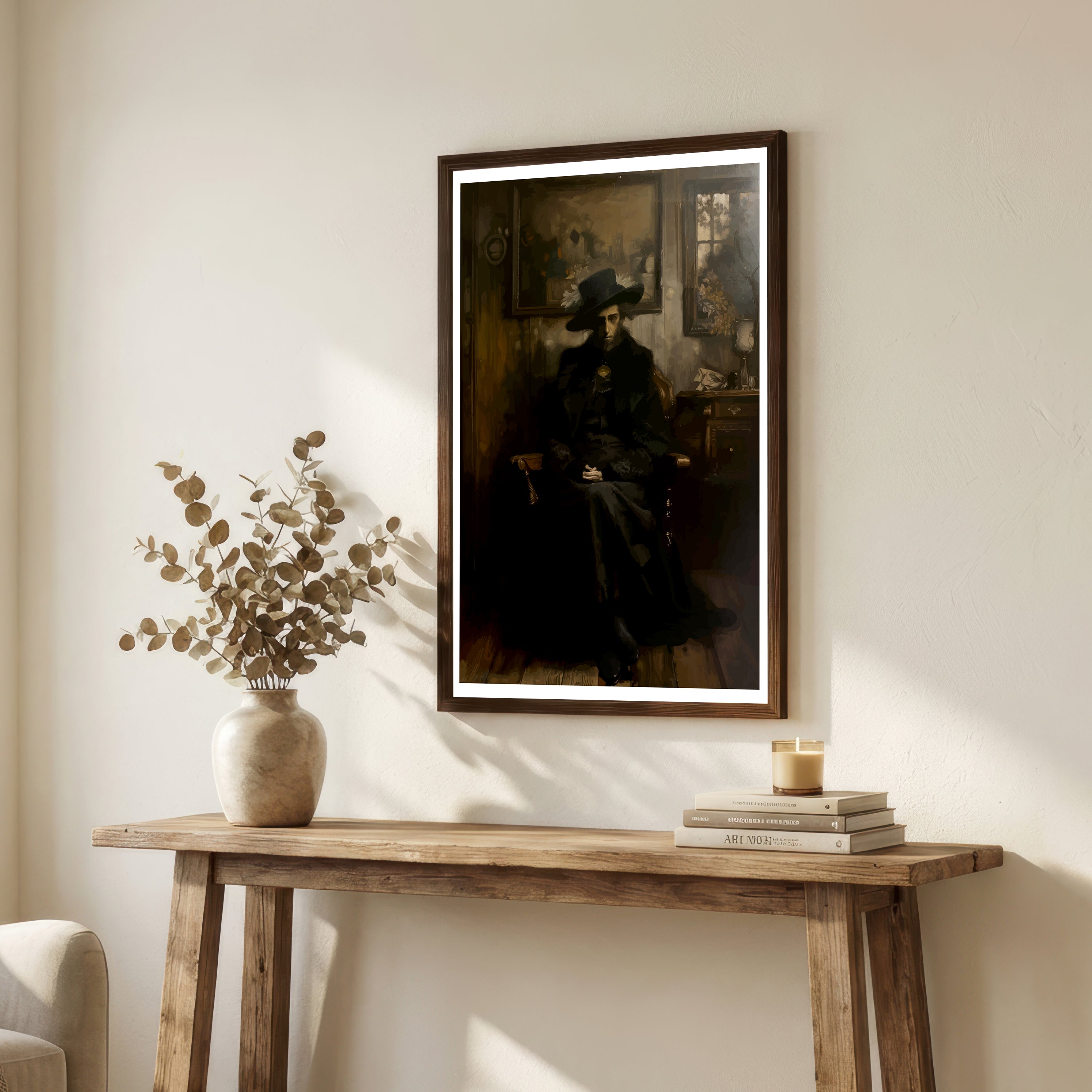 Mysterious Gentleman Dark Academia Art Print