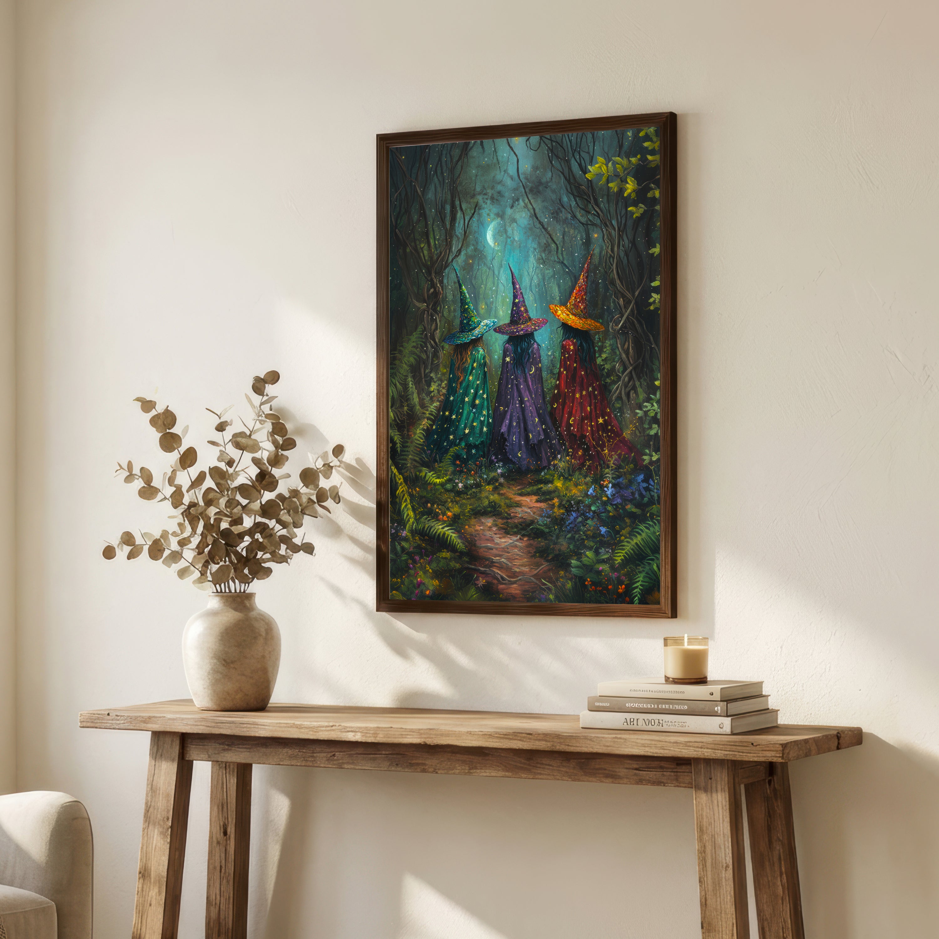 Three Witches Enchanted Forest Art Print