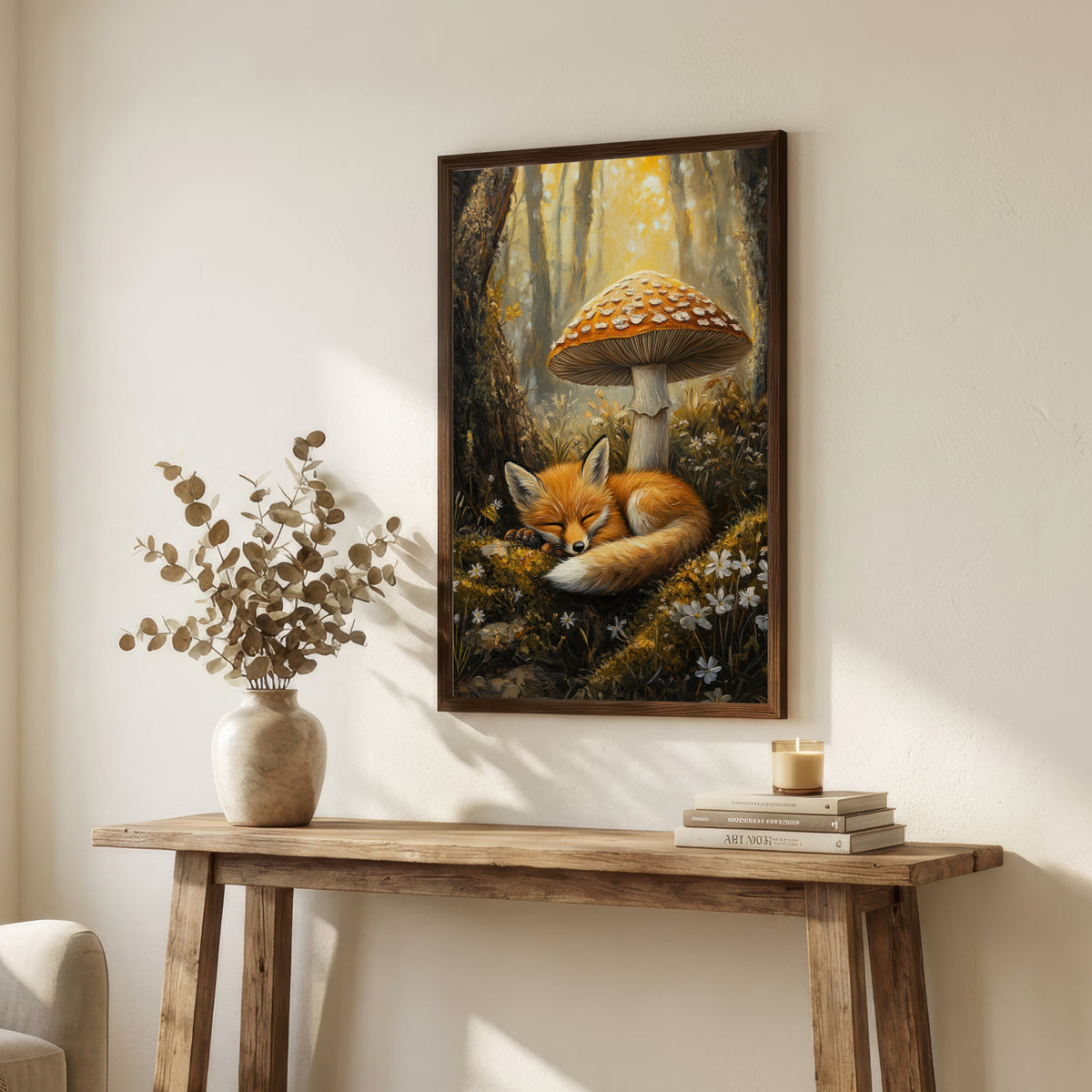 Sleeping Fox Woodland Art Print