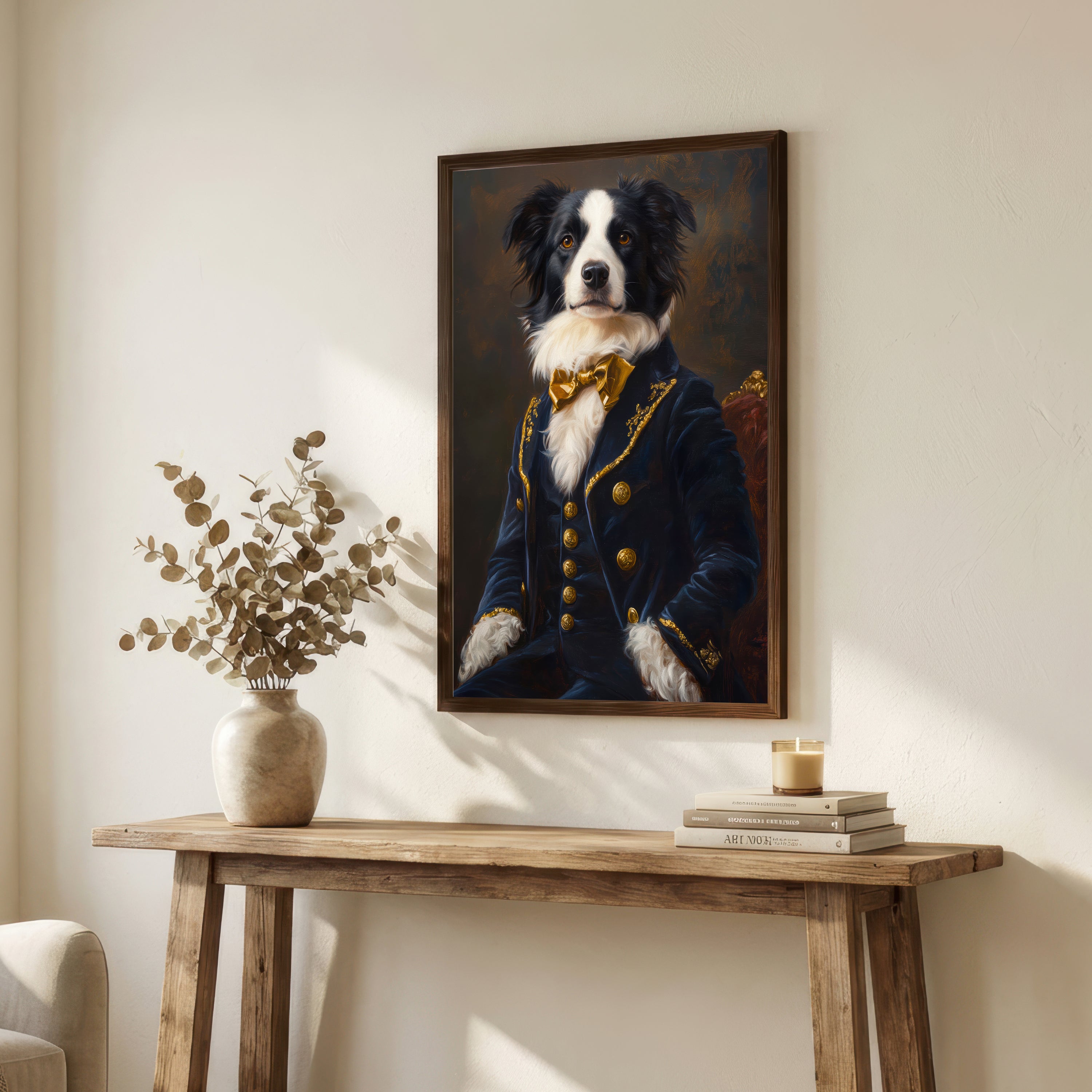 Regal Dressed Dog Art Print