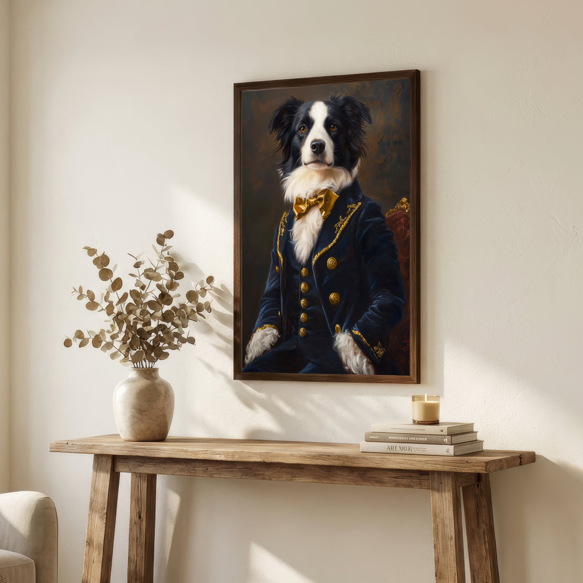 Regal Dressed Dog Art Print