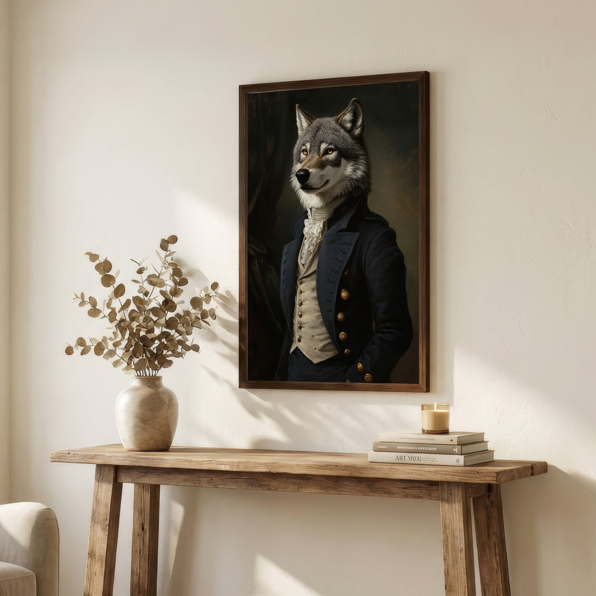 Dressed Wolf Dark Academia Art Print