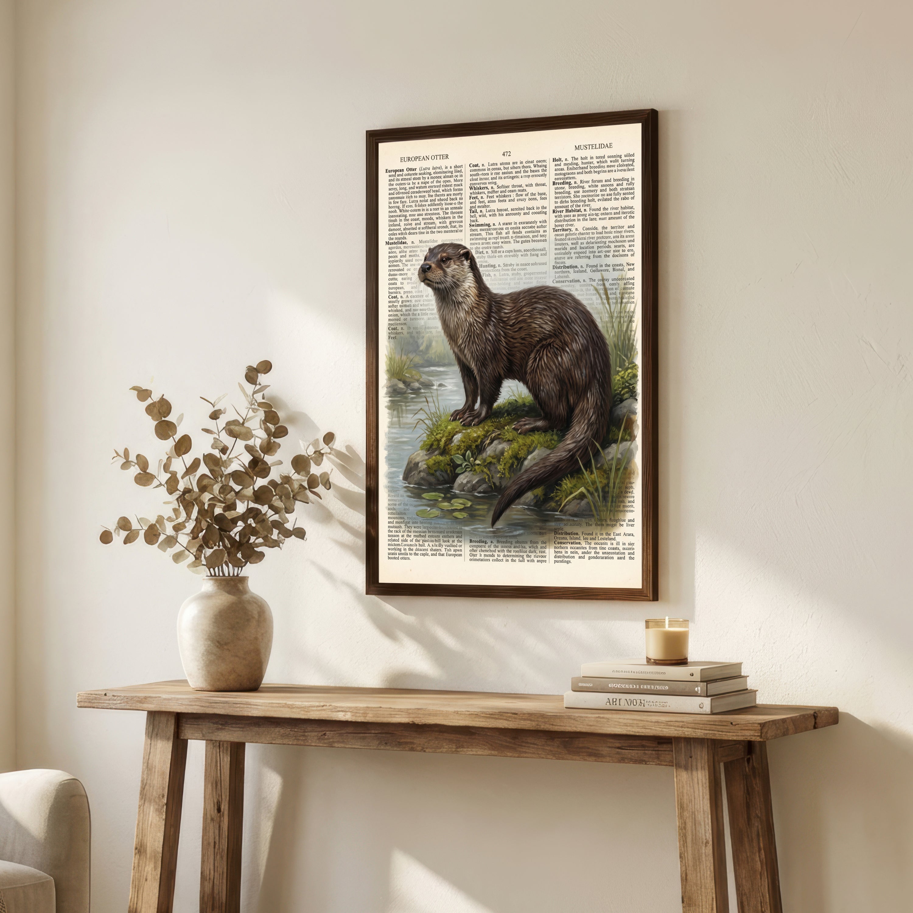 European Otter Vintage Art Print