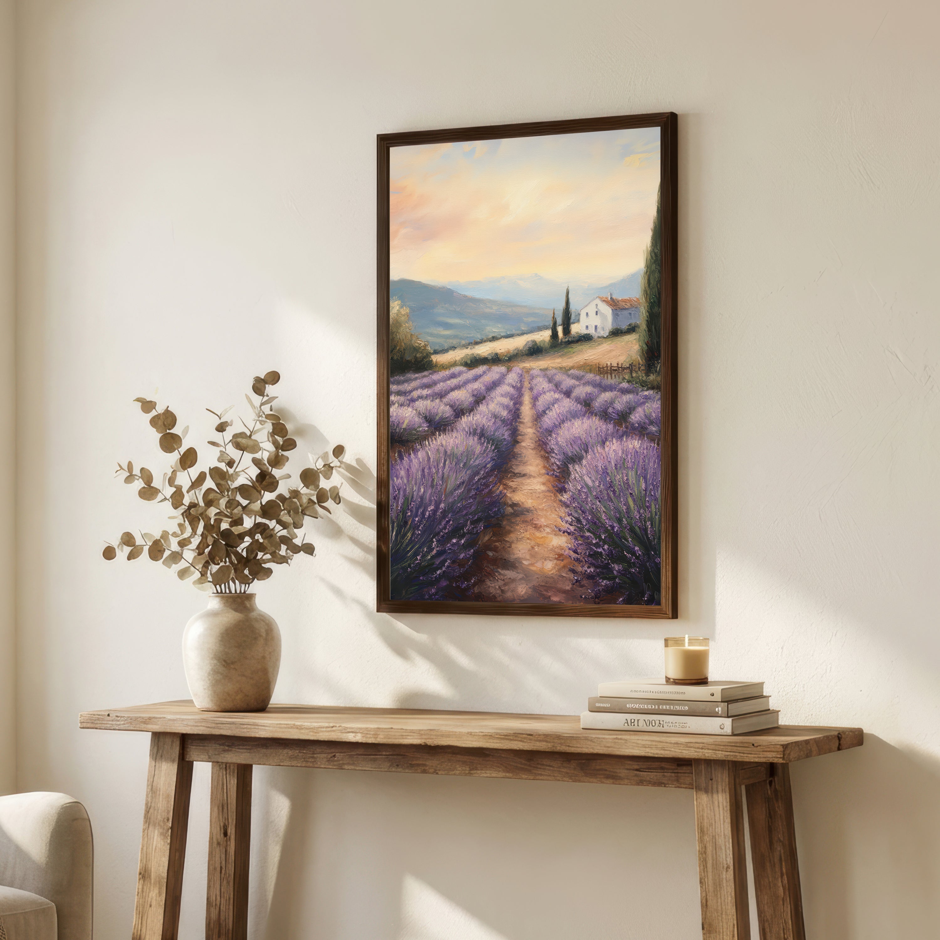 Lavender Field Countryside Art Print