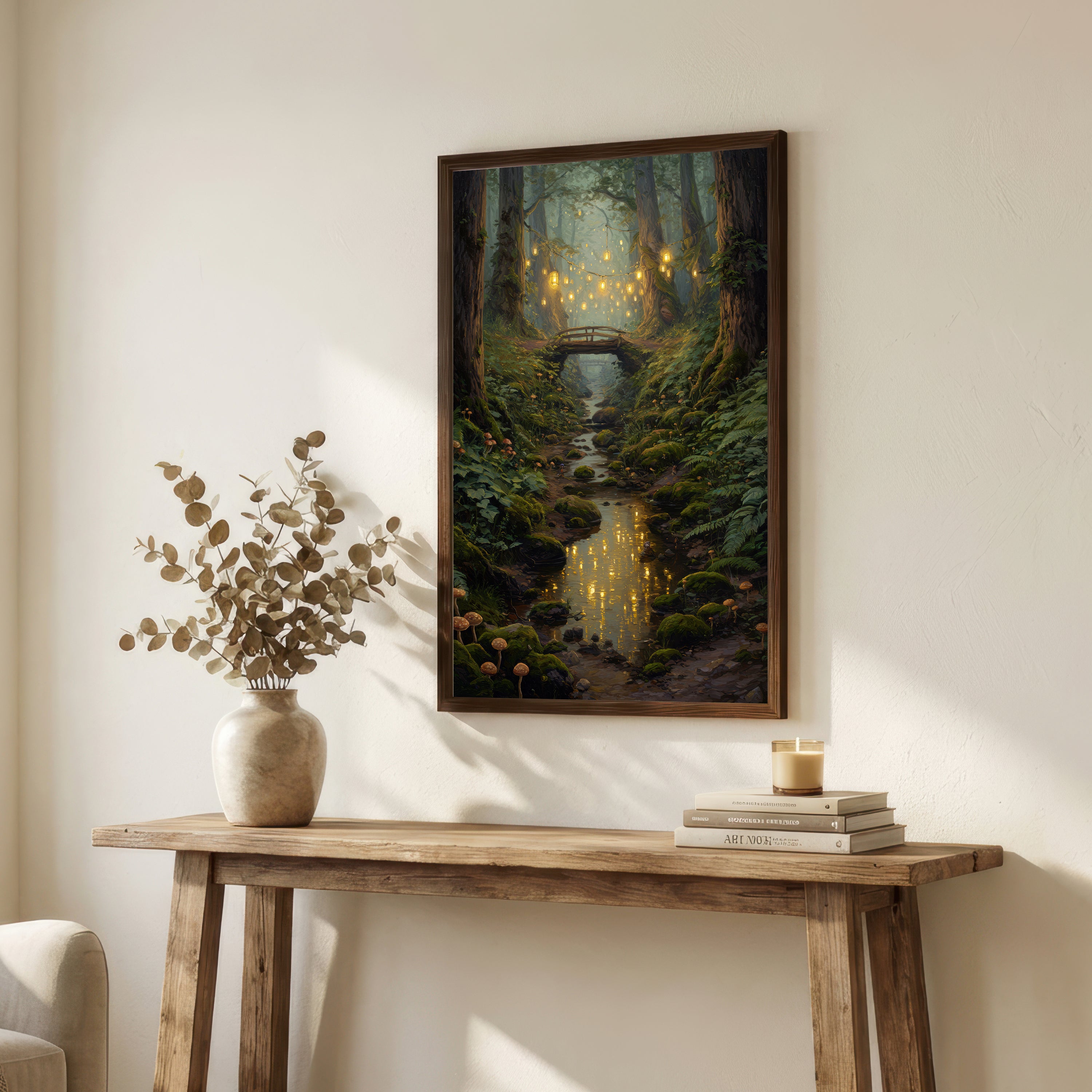 Enchanted Forest Lantern Art Print