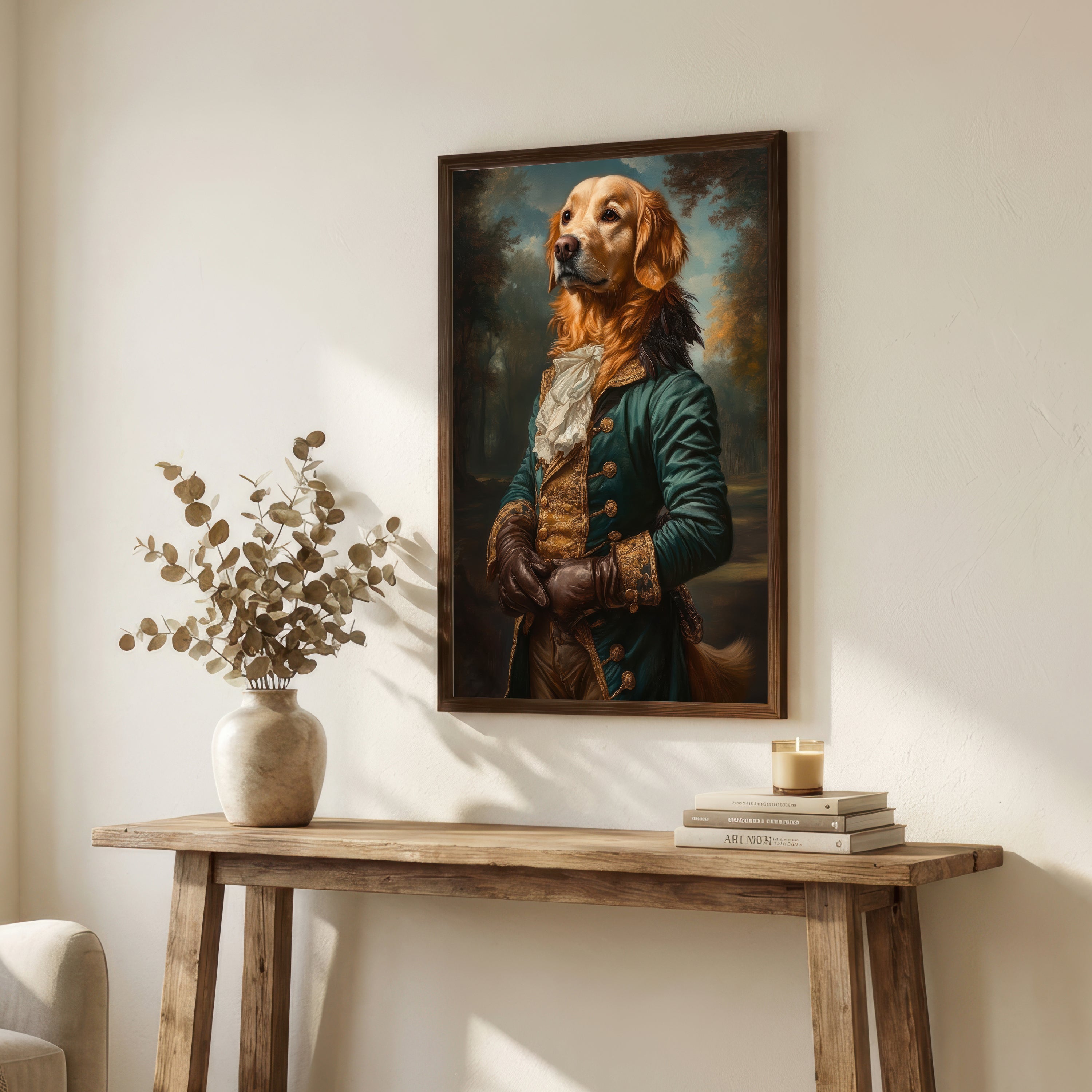 Aristocratic Golden Retriever Art Print