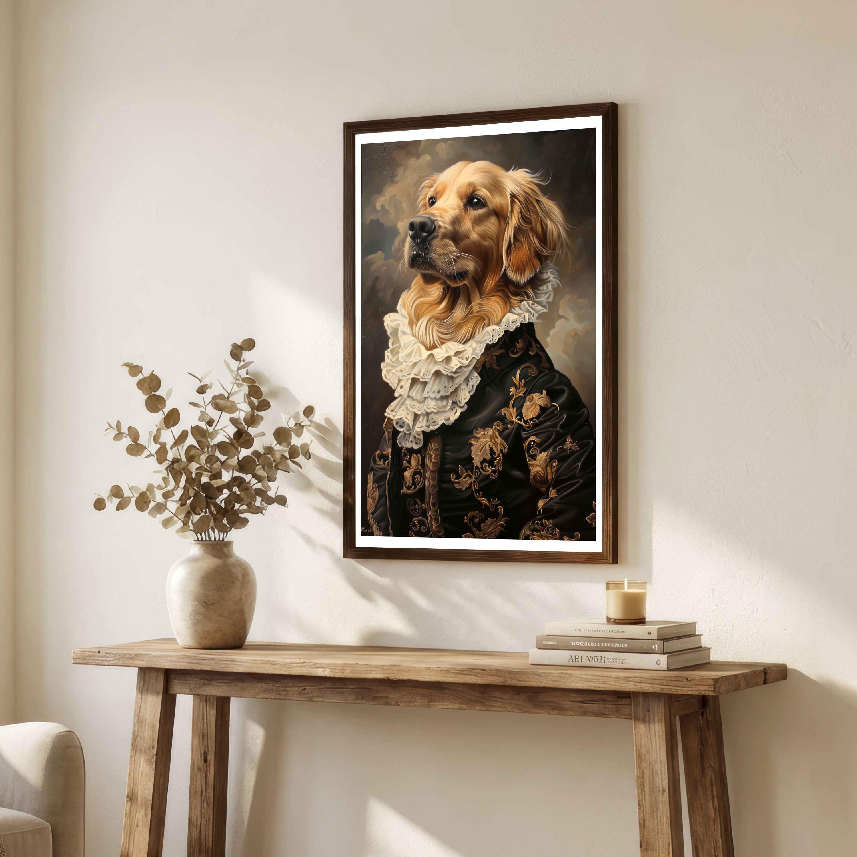 Golden Dog Victorian Portrait Art Print