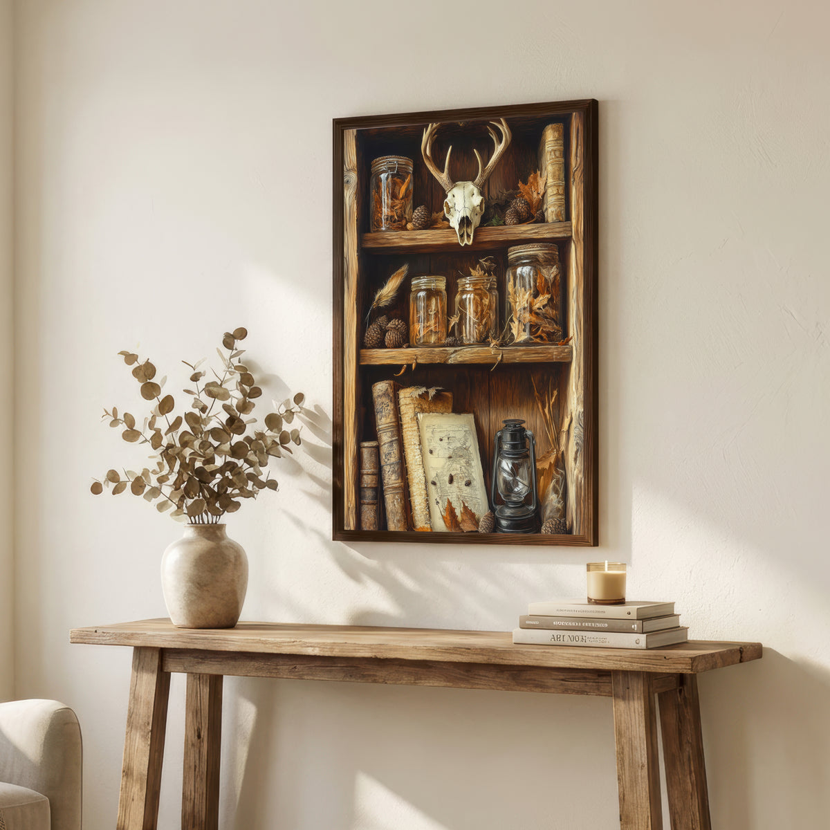 Deer Skull Dark Academia Art Print
