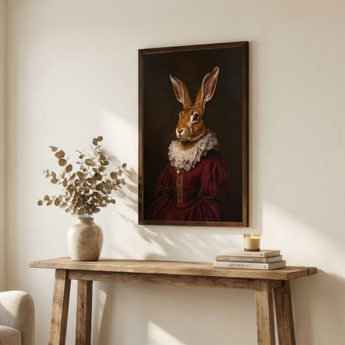 Aristocratic Rabbit Dark Academia Art Print