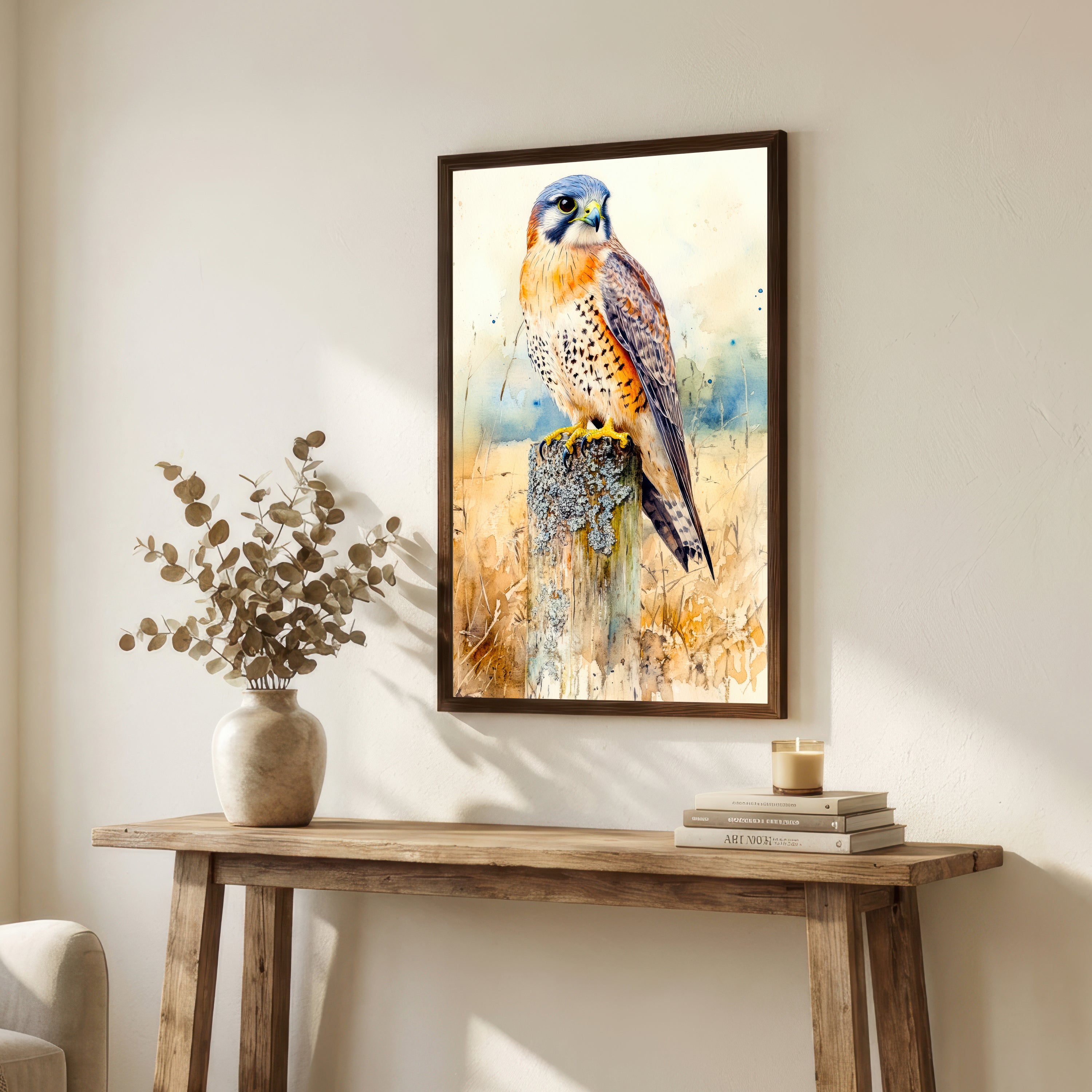 Kestrel Watercolour Art Print
