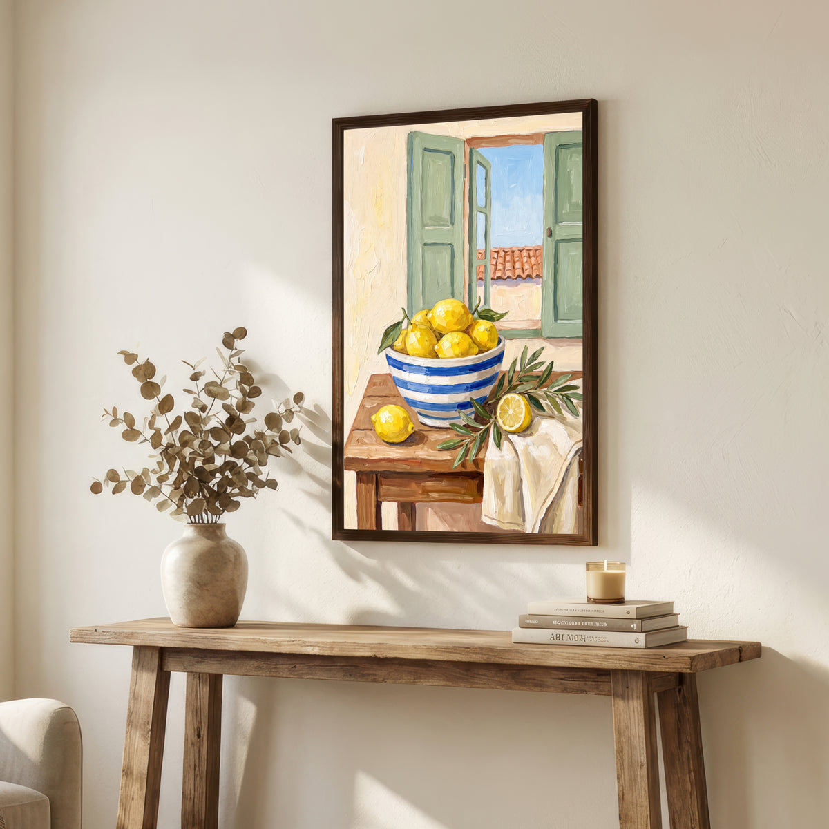 Mediterranean Lemon Bowl Art Print