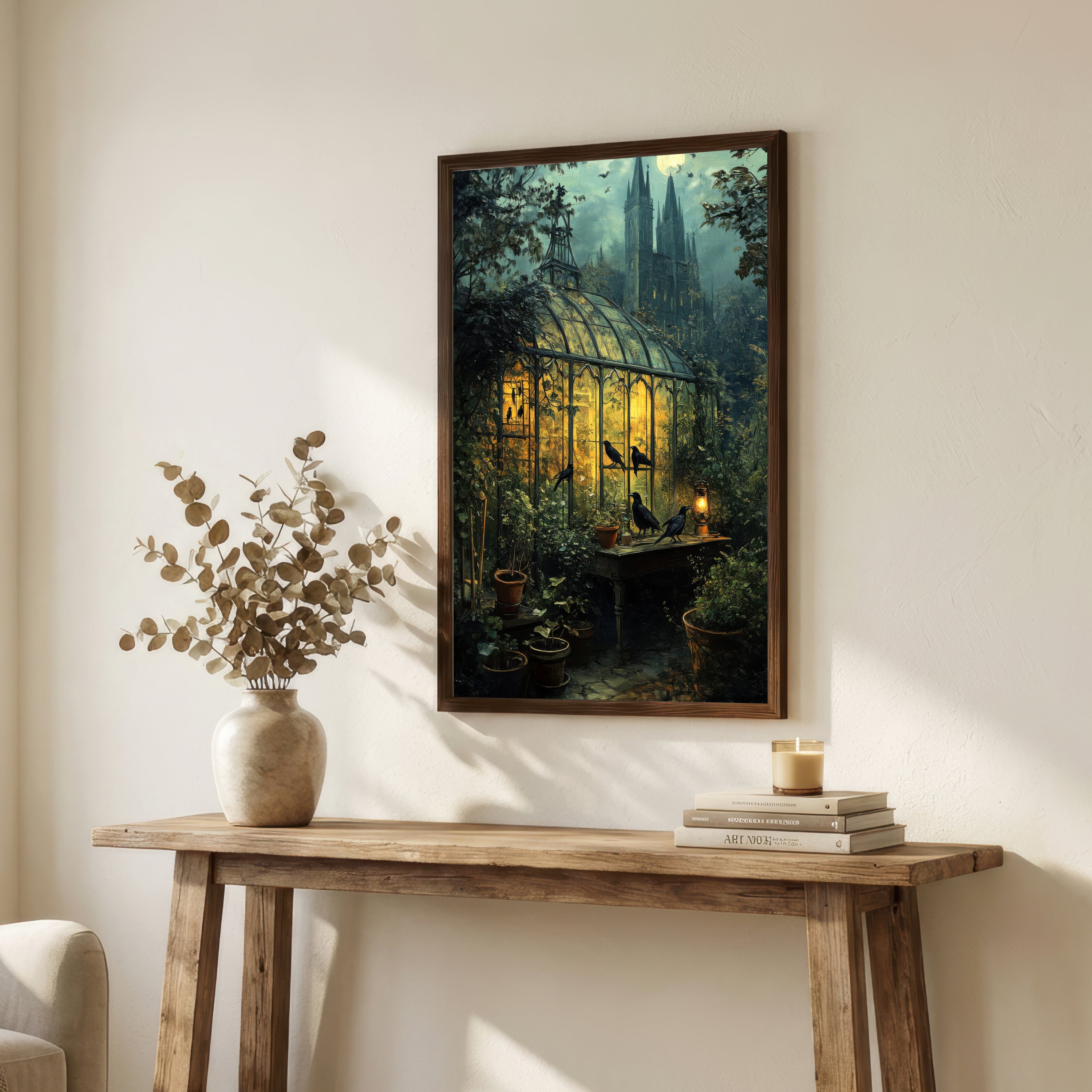 Gothic Raven Conservatory Art Print