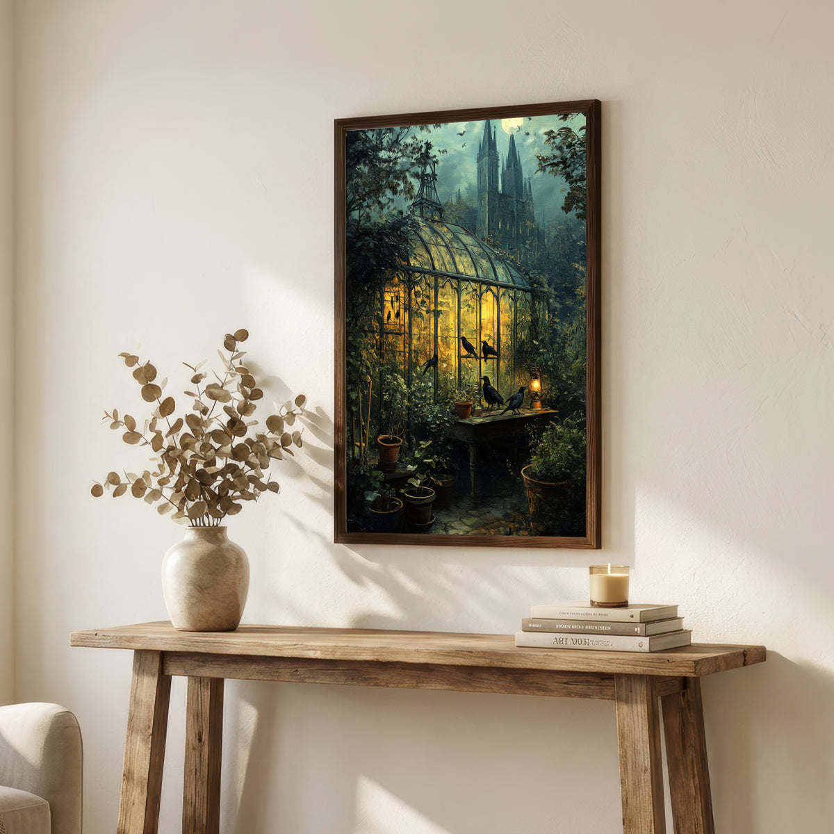 Gothic Raven Conservatory Art Print