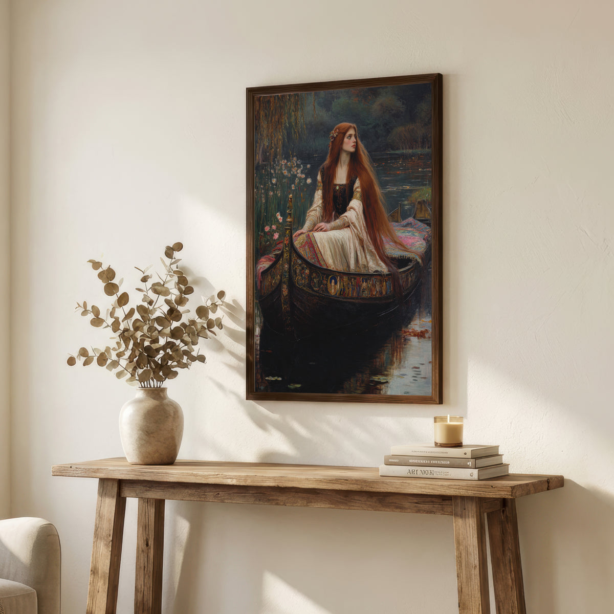 Red Haired Maiden Boat Art Print